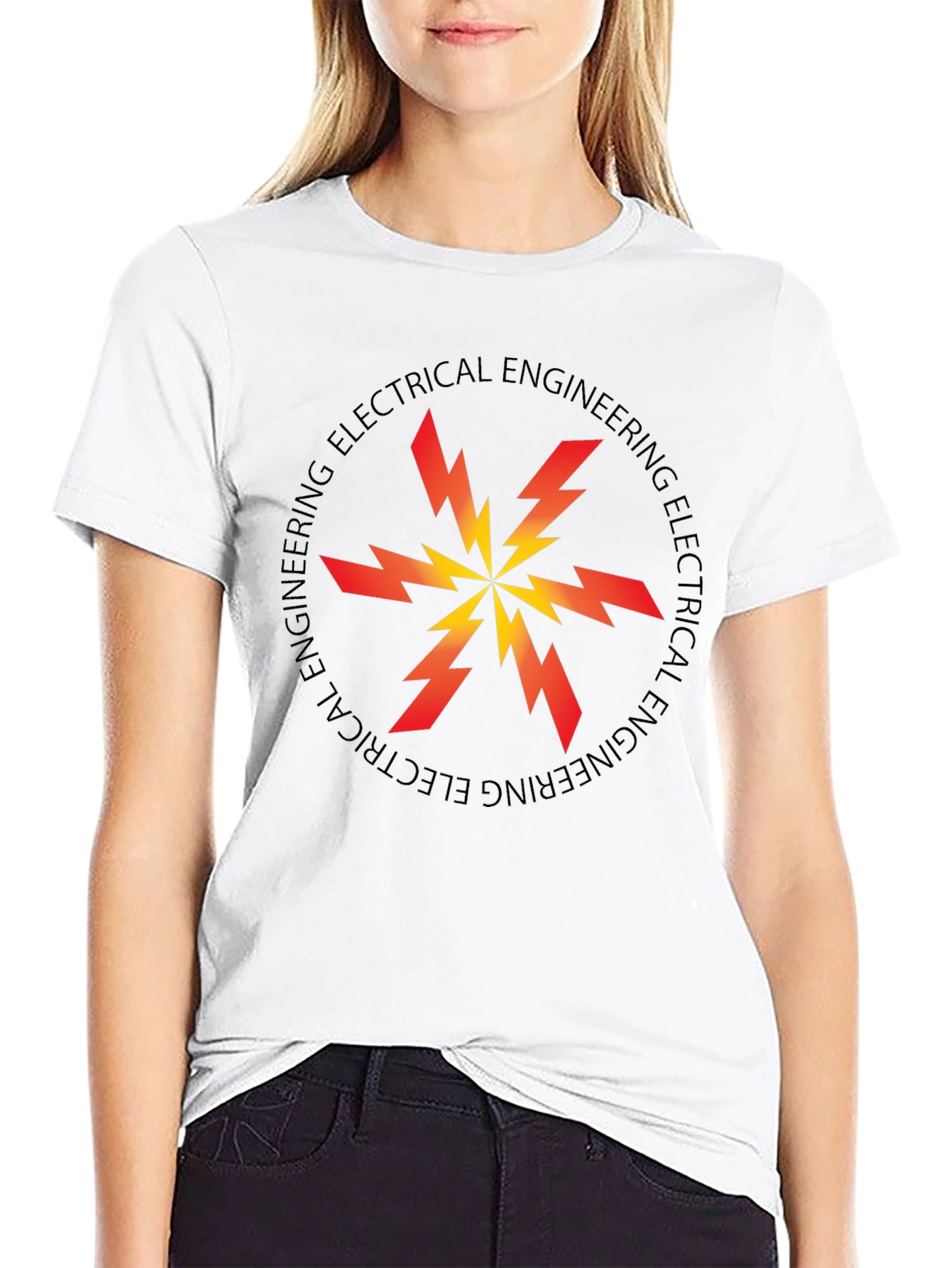 Electrical Engineering T-Shirt - Lightning Bolt Design