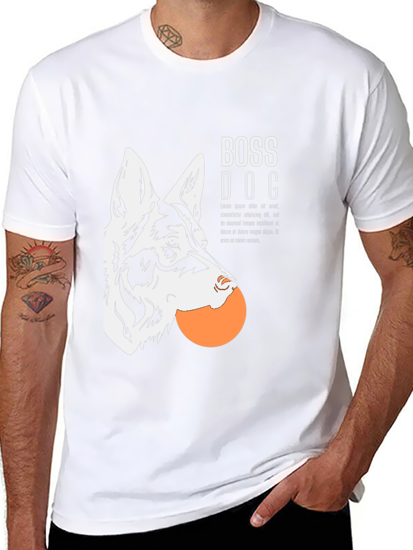 Boss Dog Graphic T-Shirt - Cool Canine Design