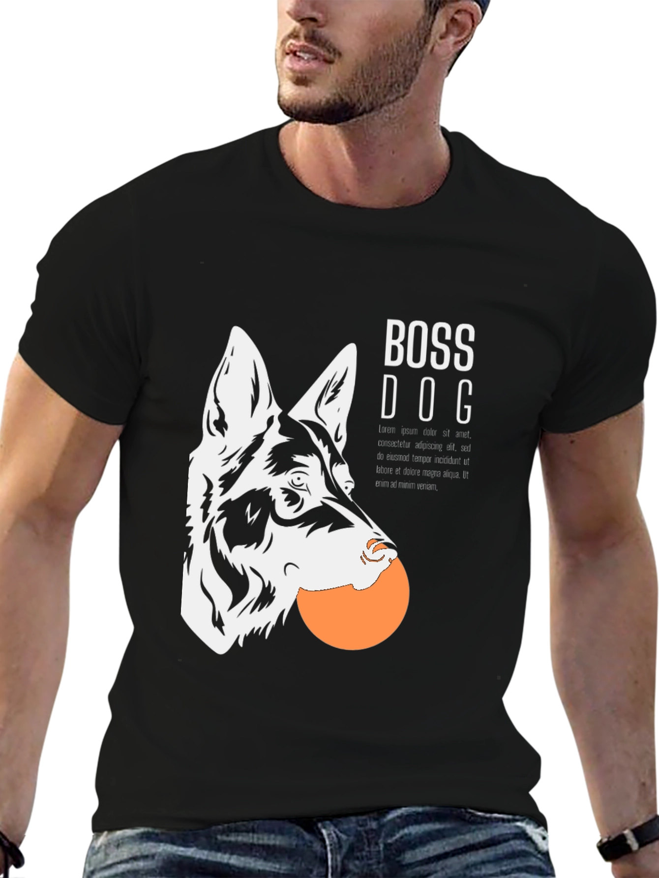 Boss Dog Graphic T-Shirt - Cool Canine Design