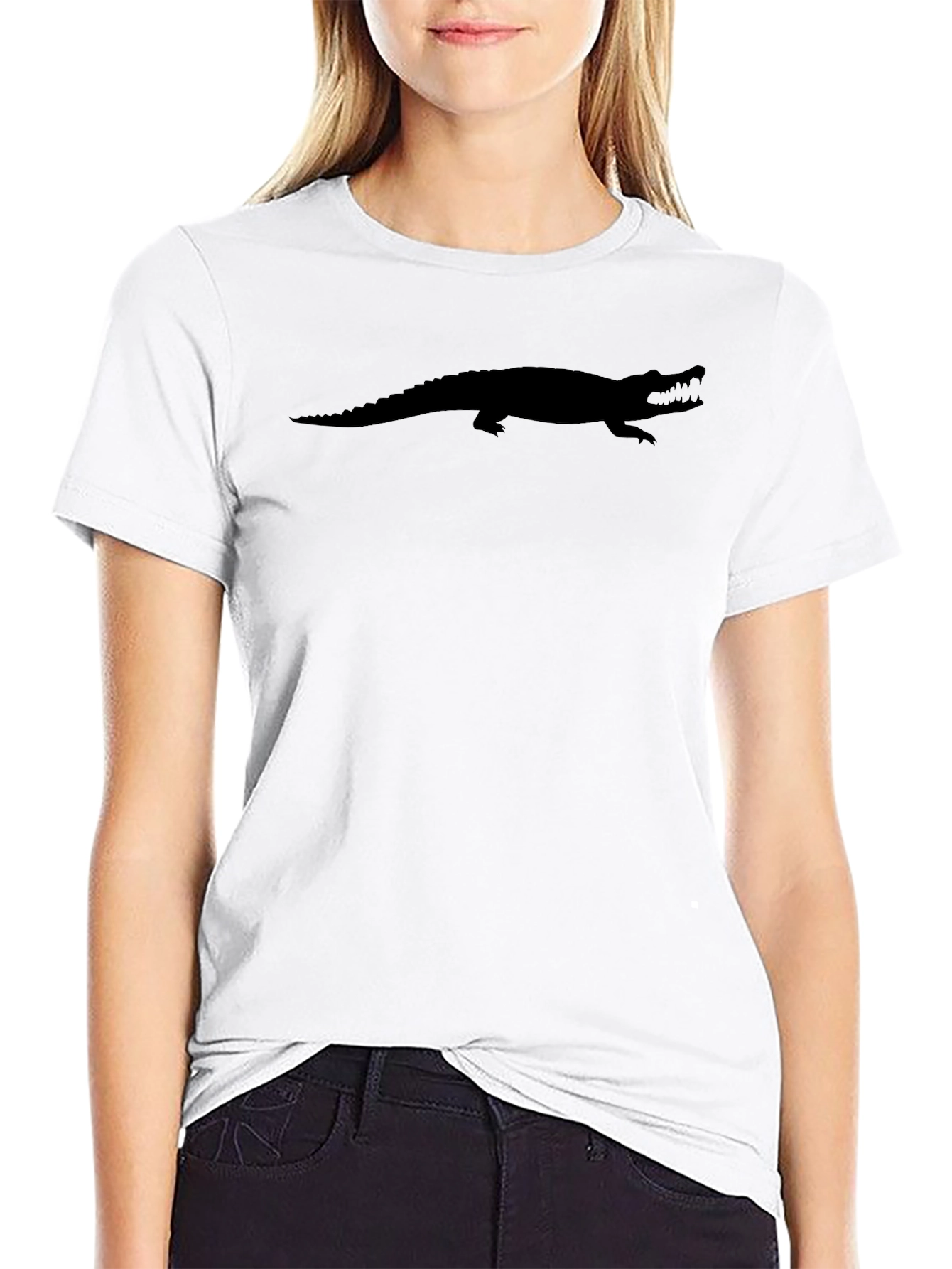 Black Alligator Graphic Tee - Mens Fashion