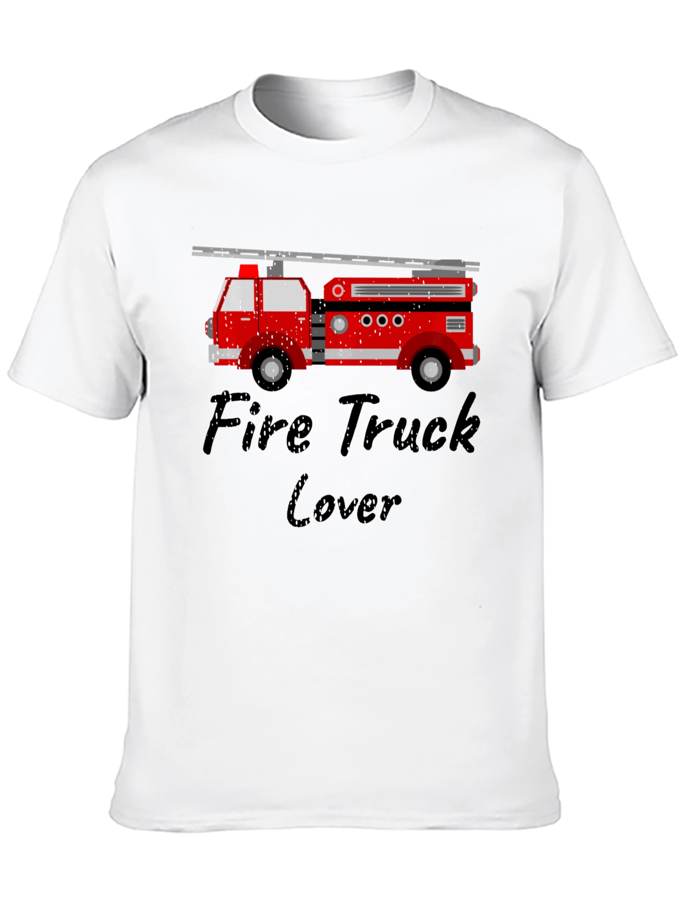 Fire Truck Lover Black T-Shirt