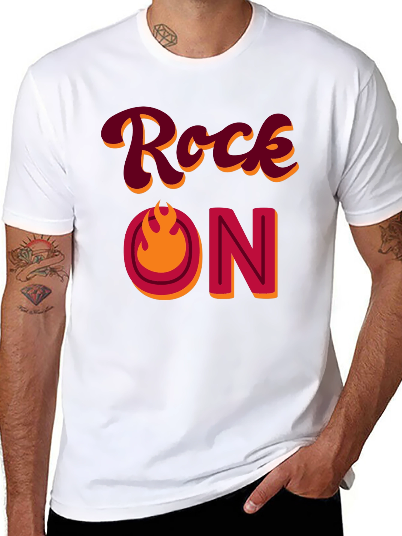 Rock On Graphic T-Shirt - Retro Style