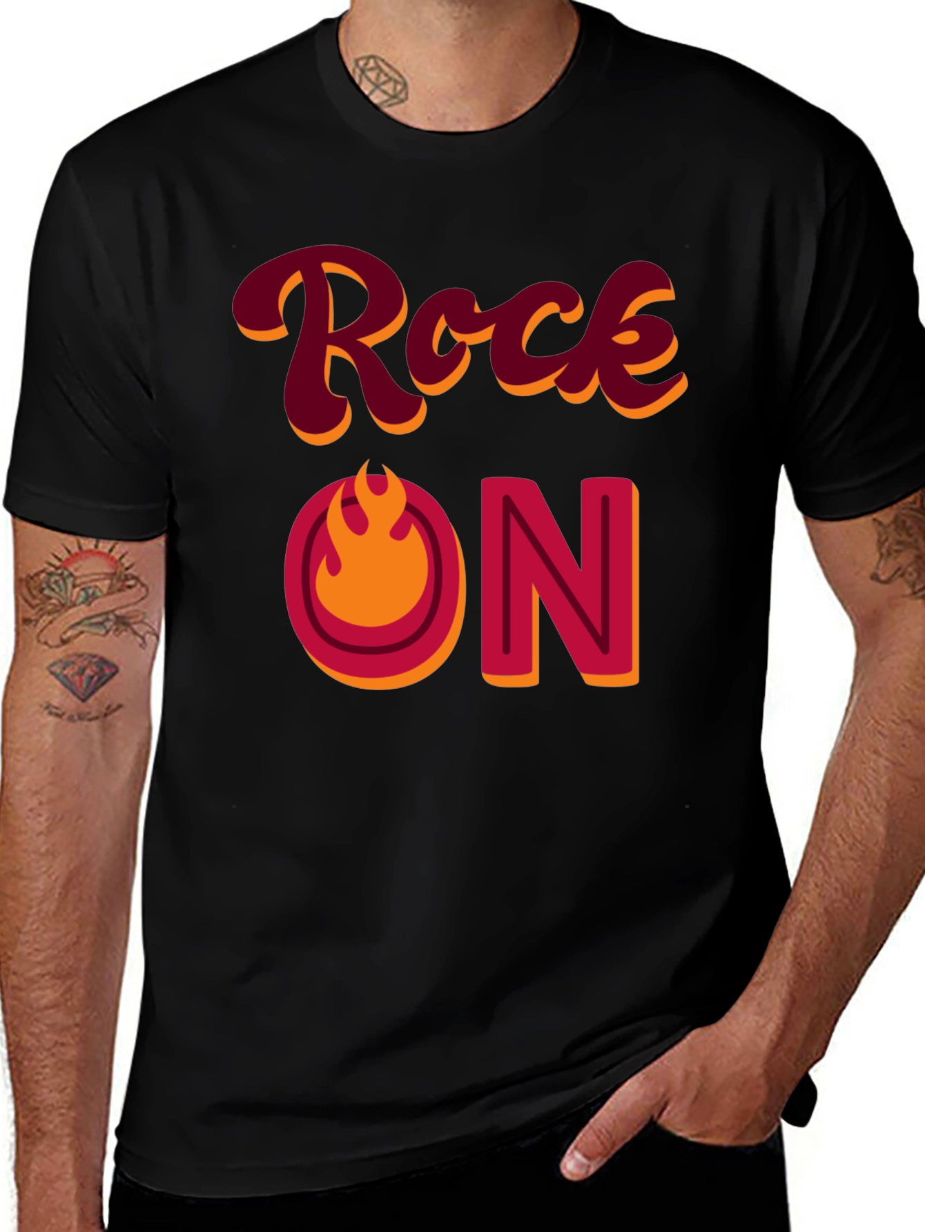 Rock On Graphic T-Shirt - Retro Style