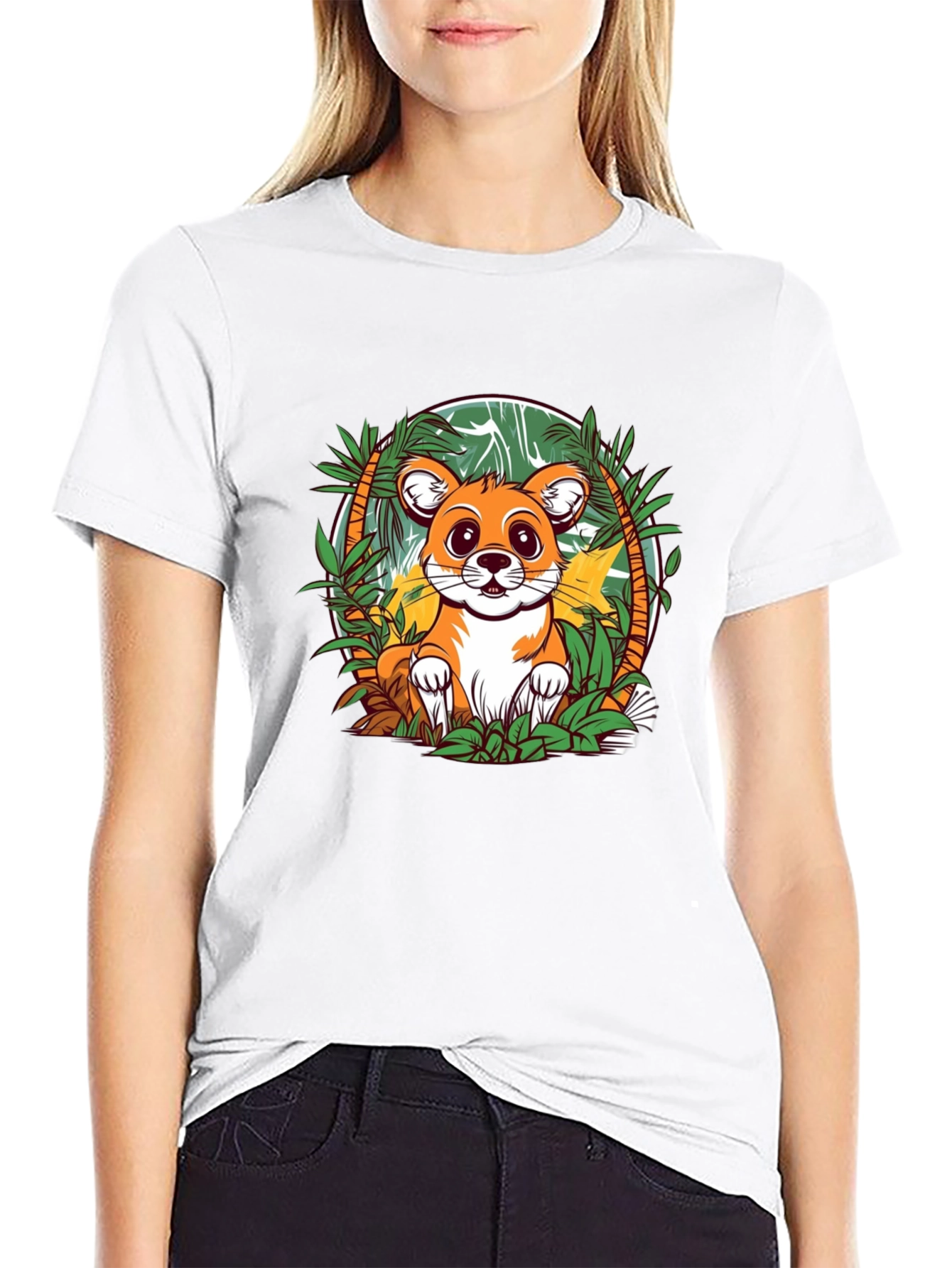 Cute Fox Graphic Tee - Jungle Adventure