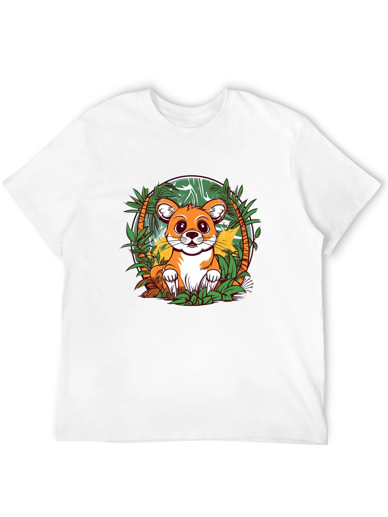 Cute Fox Graphic Tee - Jungle Adventure