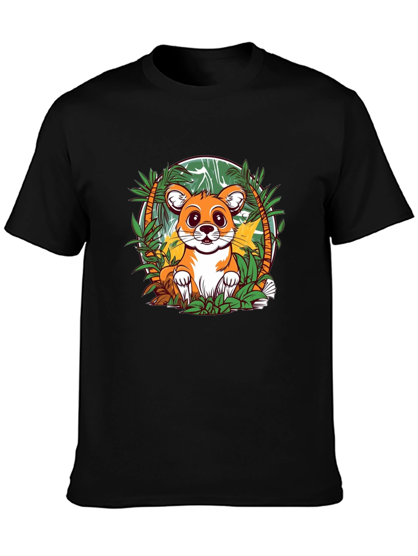 Cute Fox Graphic Tee - Jungle Adventure