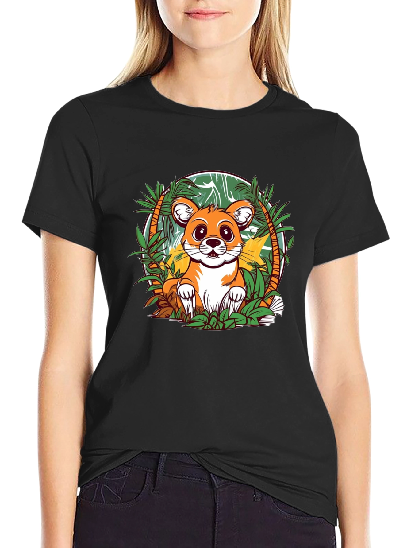 Cute Fox Graphic Tee - Jungle Adventure