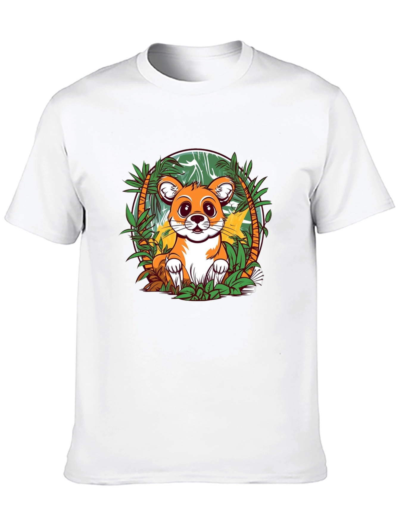 Cute Fox Graphic Tee - Jungle Adventure