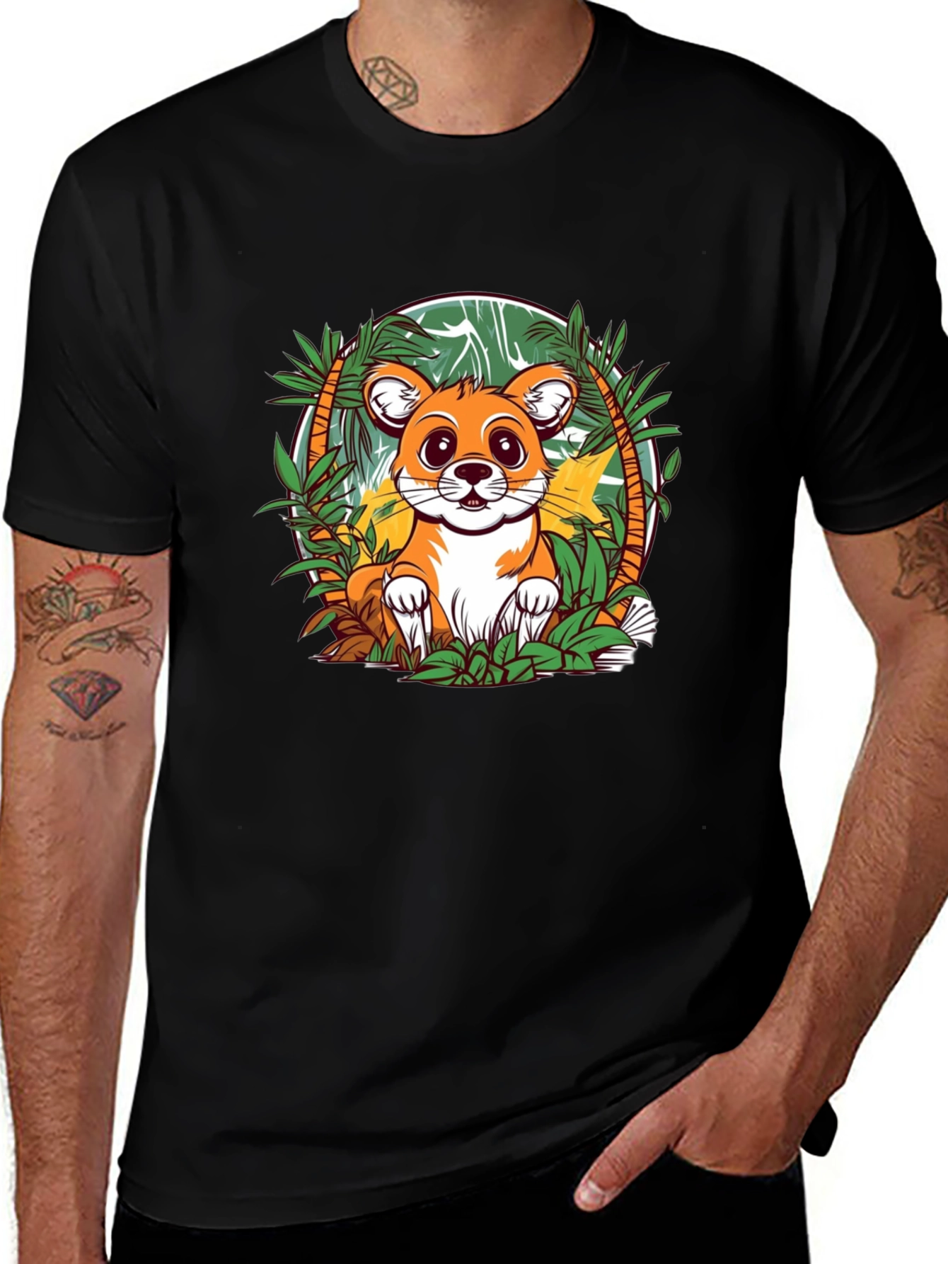 Cute Fox Graphic Tee - Jungle Adventure
