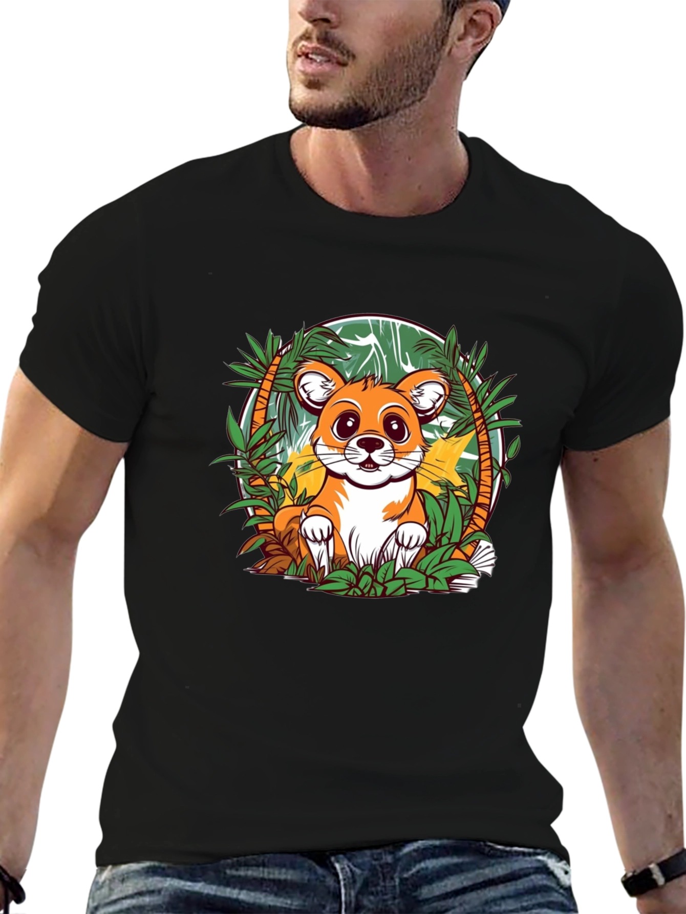 Cute Fox Graphic Tee - Jungle Adventure