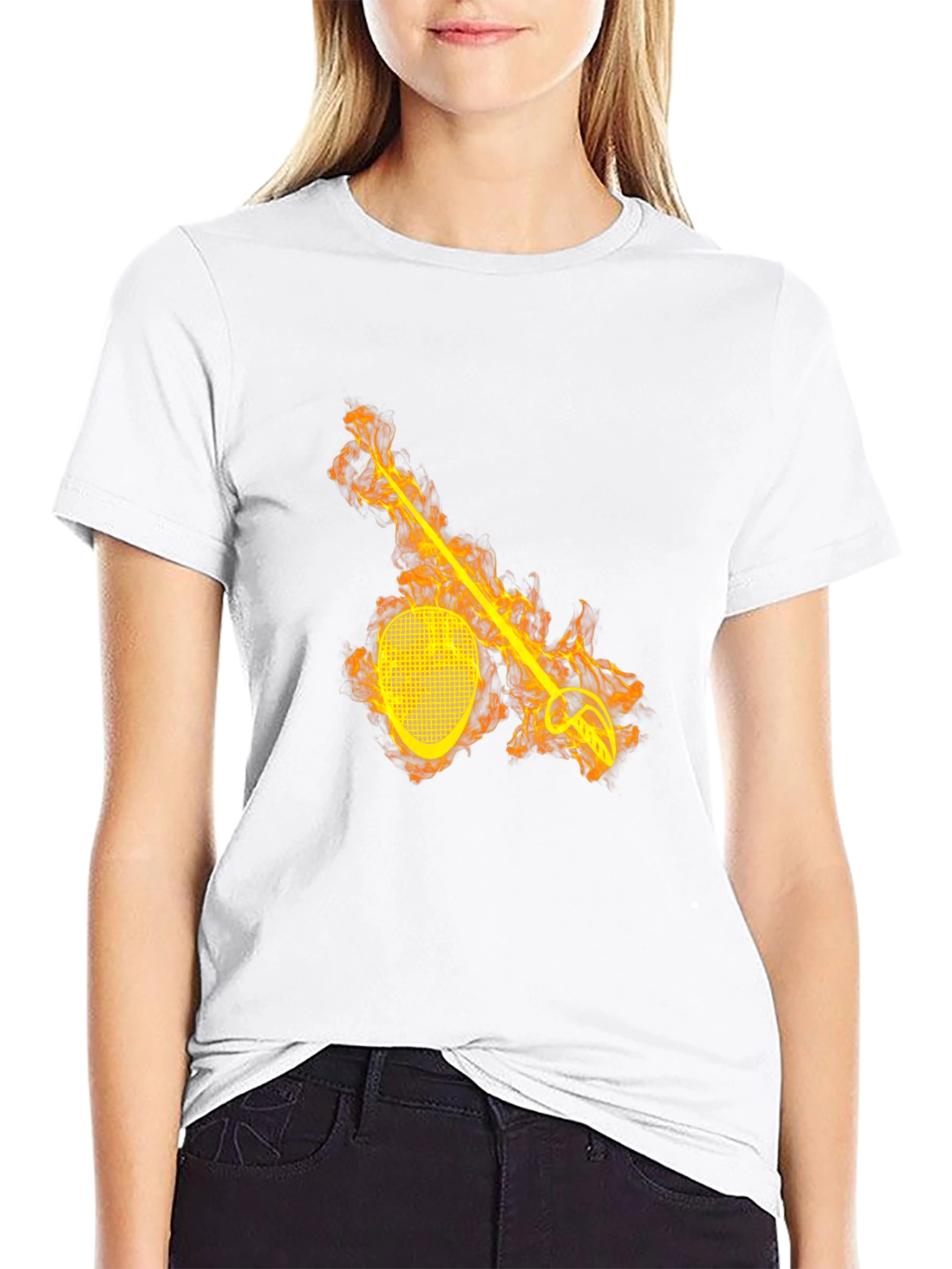 Fiery Fencing T-Shirt - Black Graphic Tee