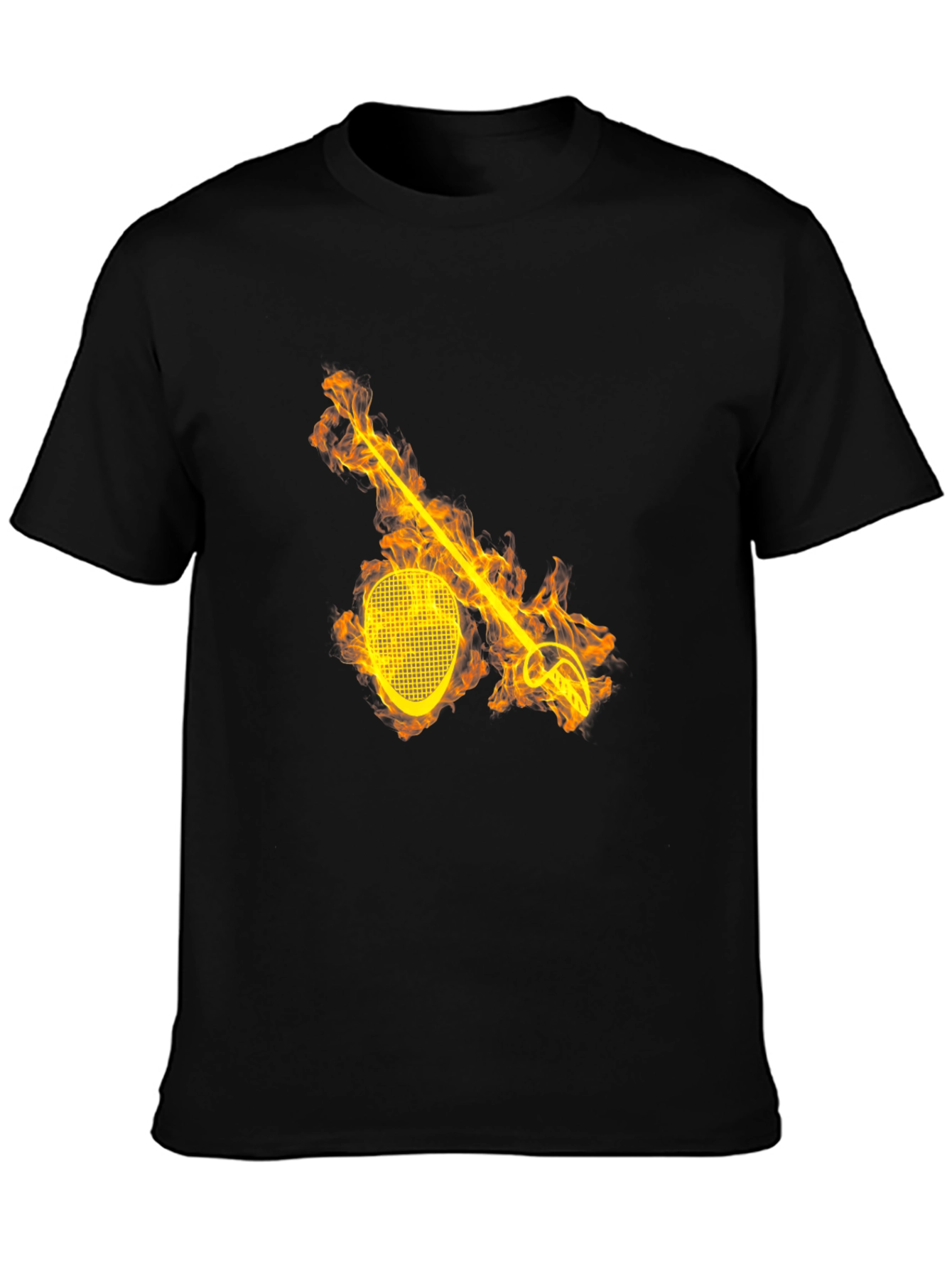 Fiery Fencing T-Shirt - Black Graphic Tee