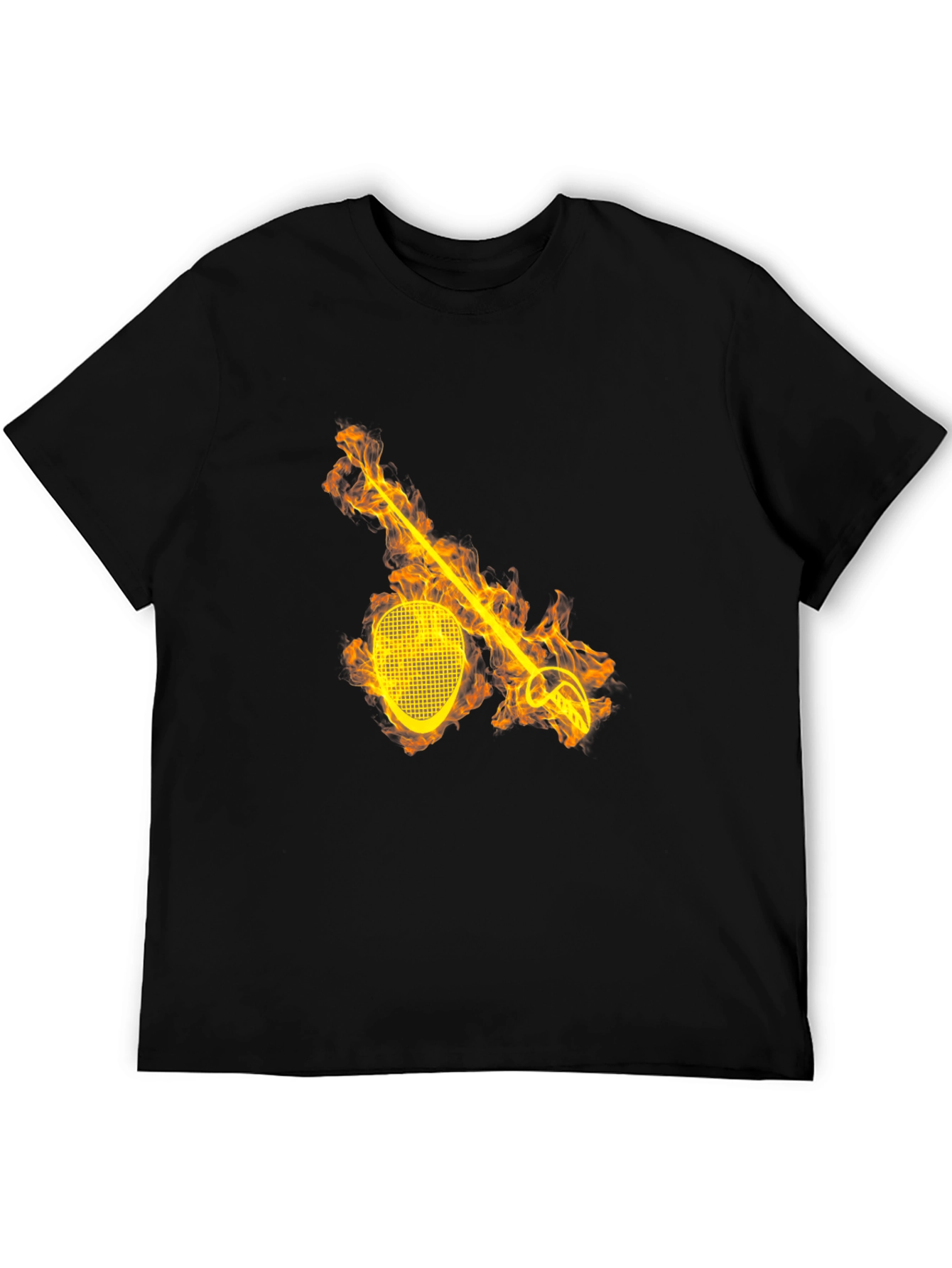 Fiery Fencing T-Shirt - Black Graphic Tee