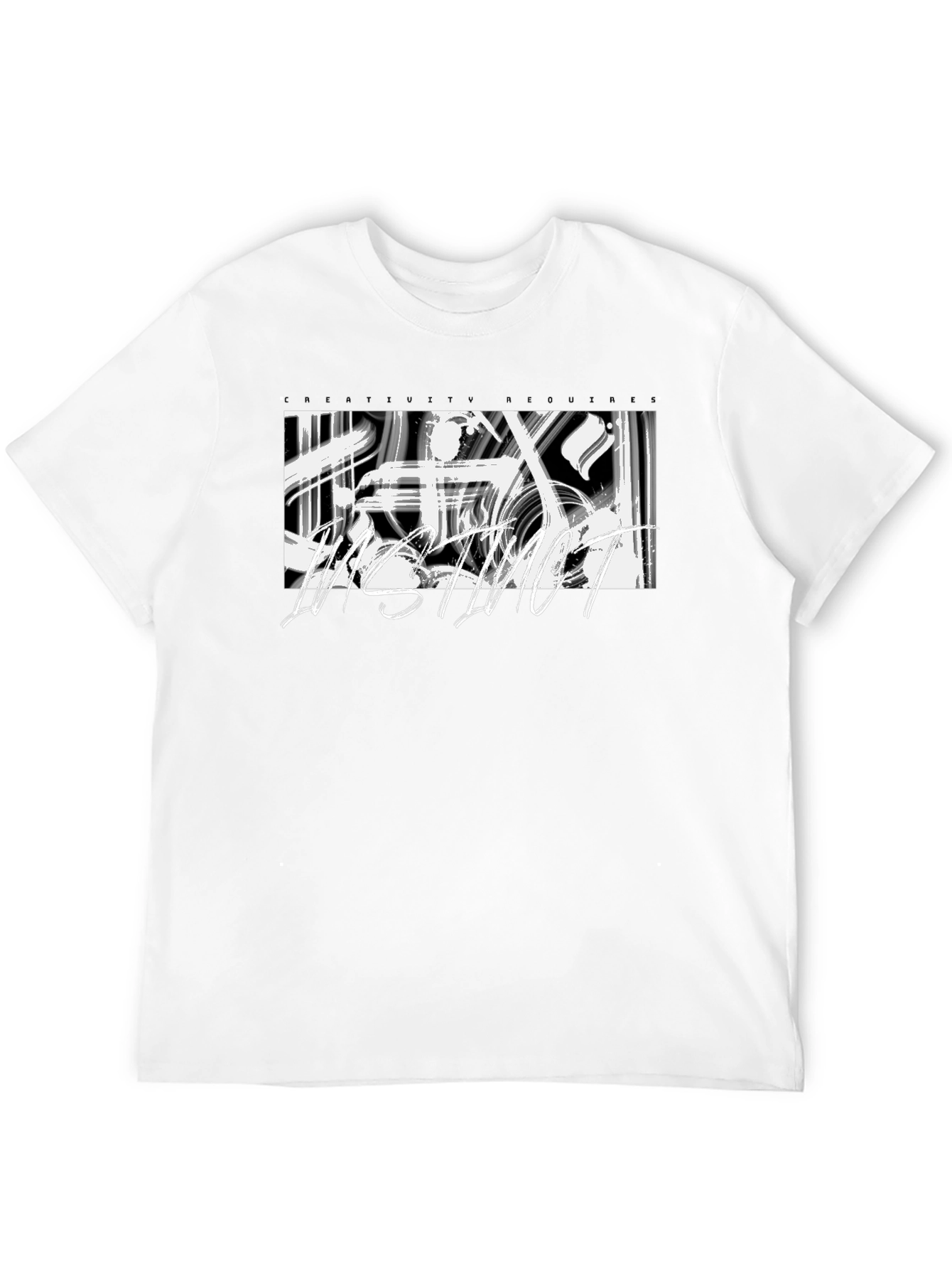 Abstract Graphic Print Black Casual T-Shirt
