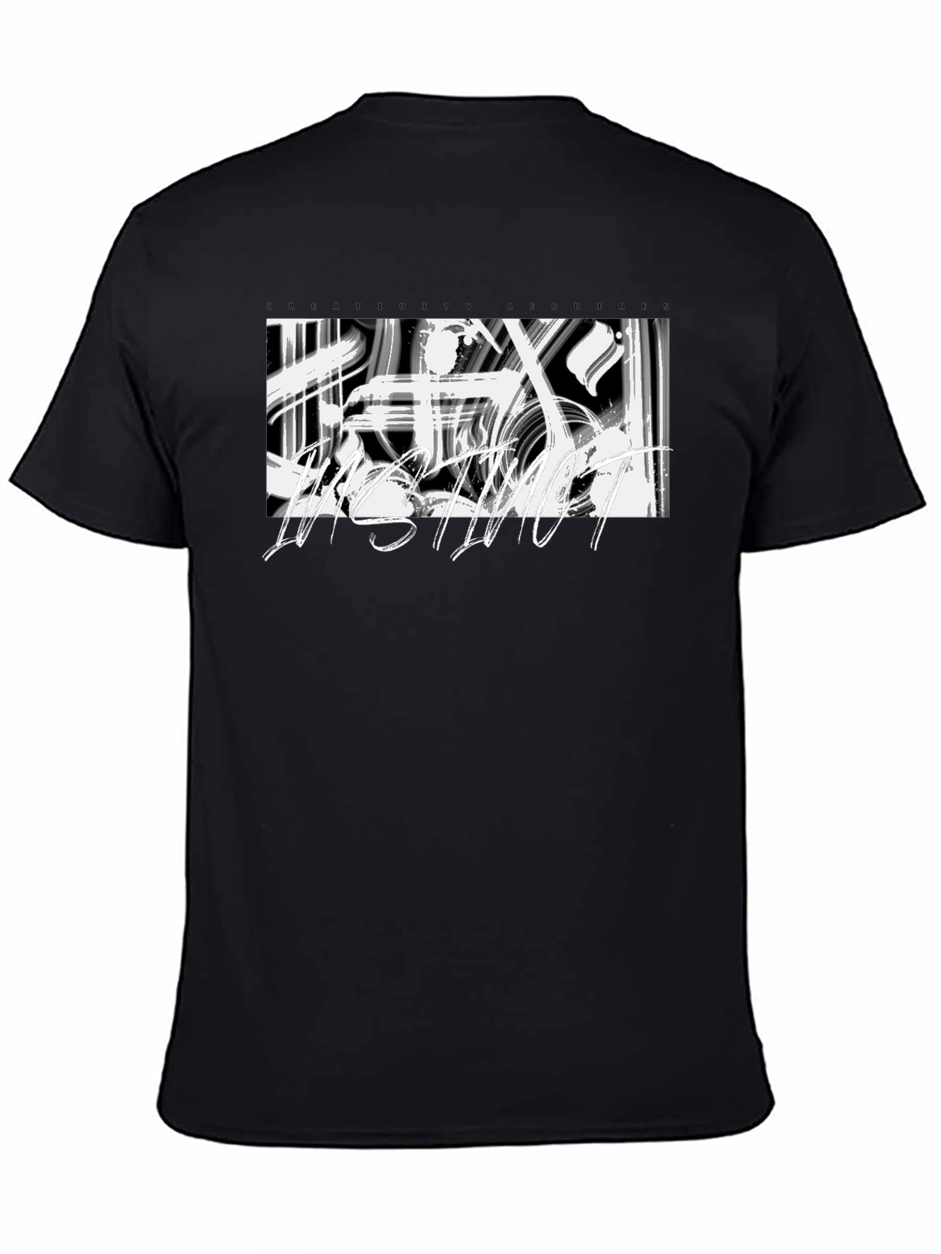 Abstract Graphic Print Black Casual T-Shirt
