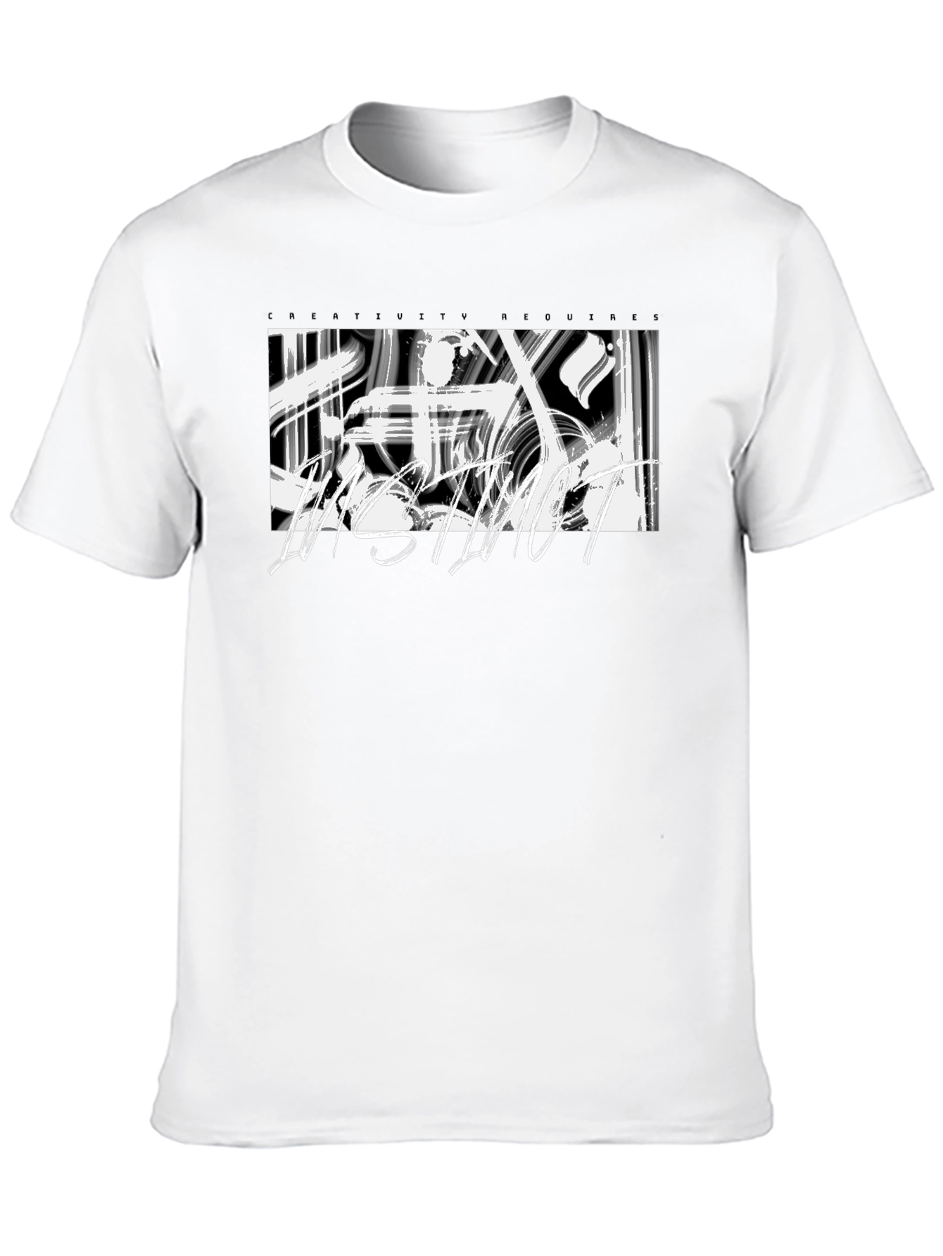 Abstract Graphic Print Black Casual T-Shirt