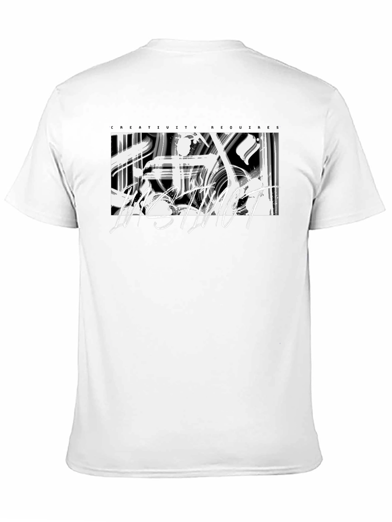 Abstract Graphic Print Black Casual T-Shirt
