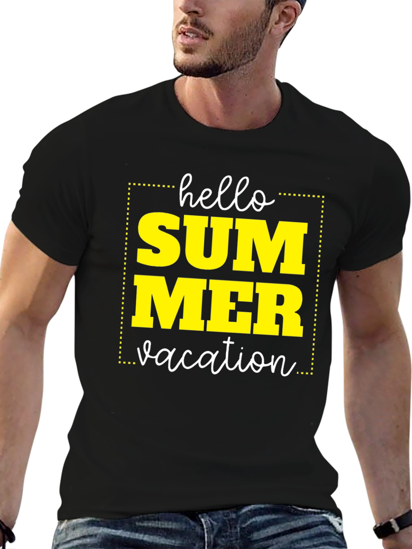 Hello Summer Vacation Graphic T-Shirt