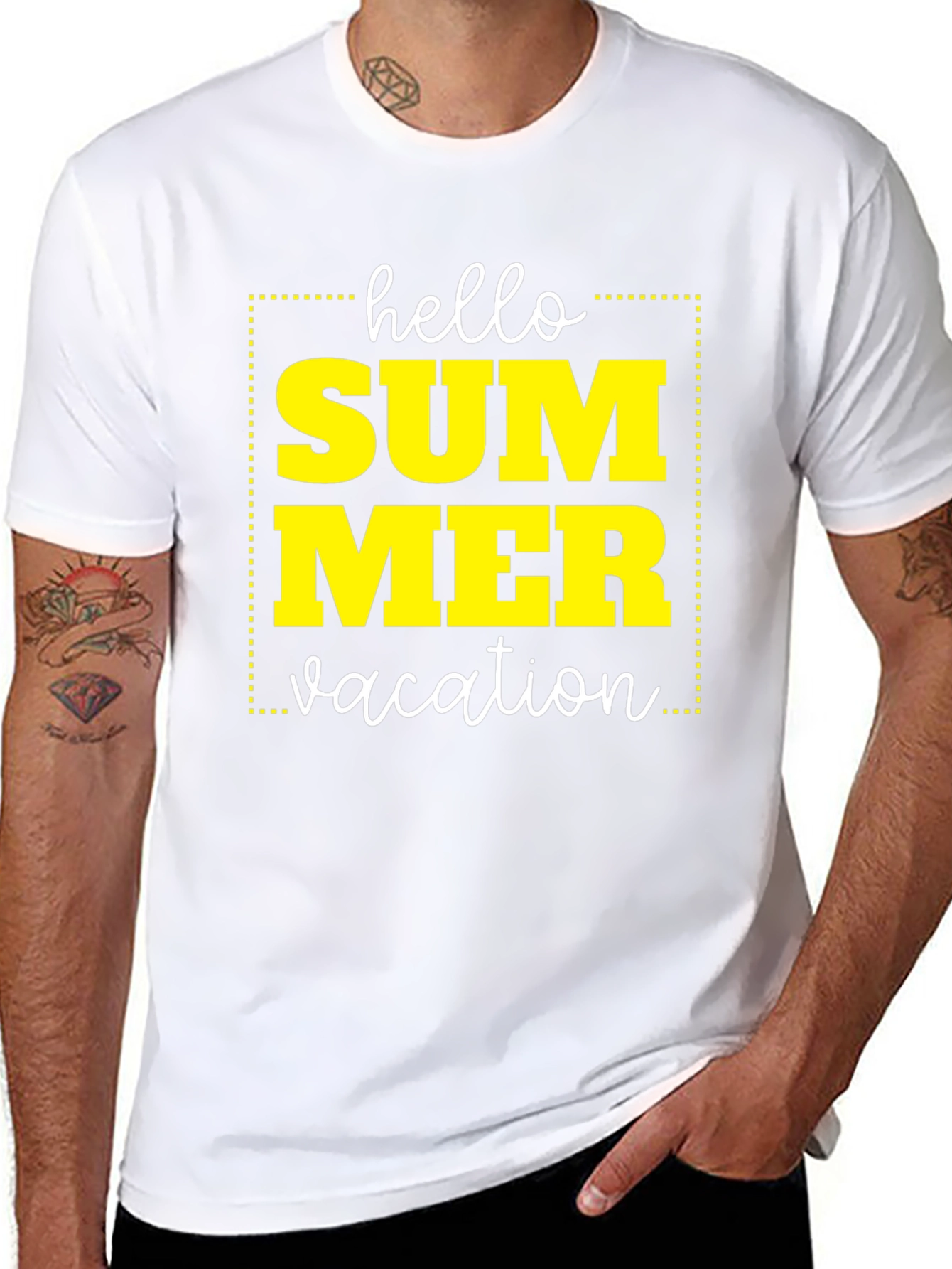 Hello Summer Vacation Graphic T-Shirt