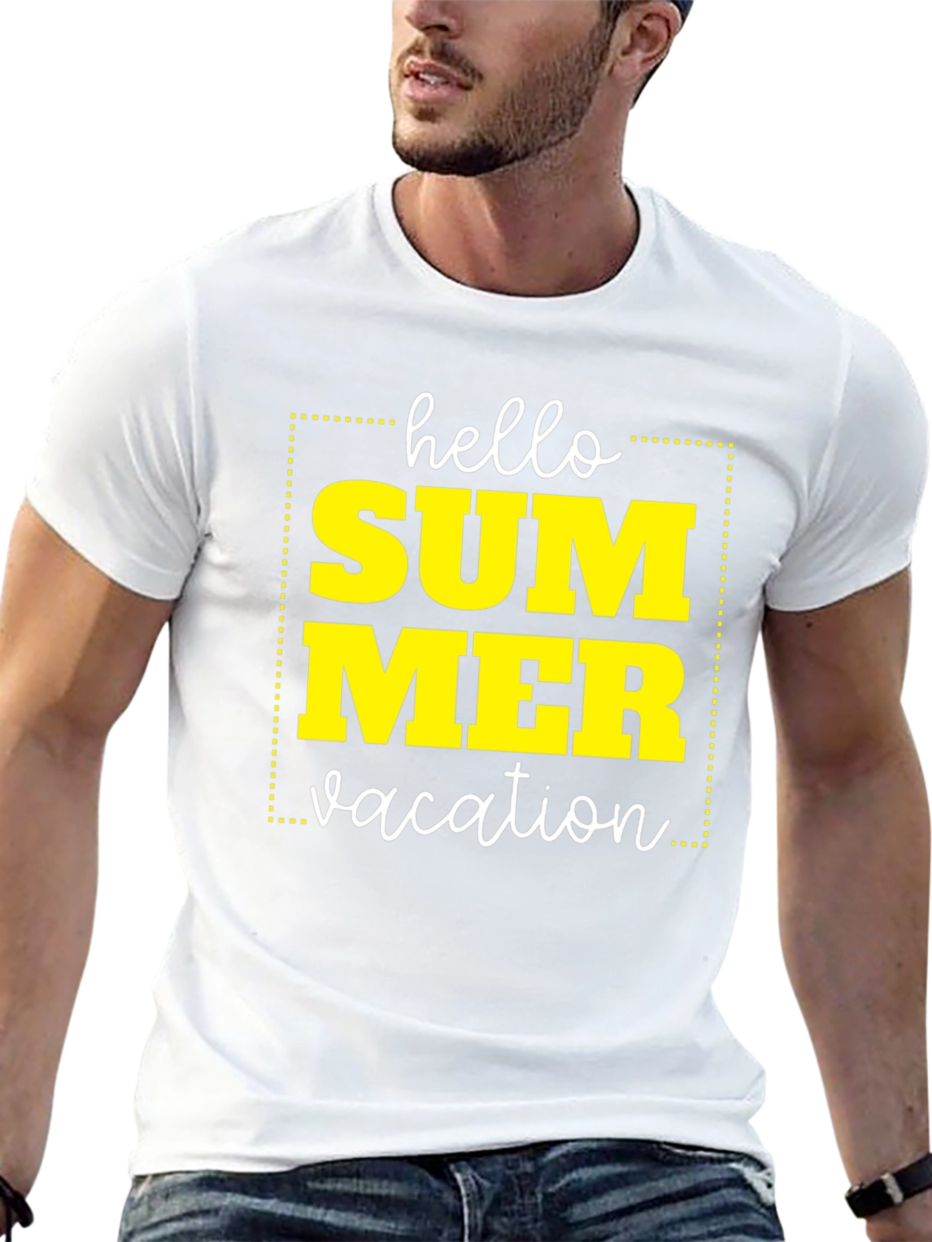 Hello Summer Vacation Graphic T-Shirt