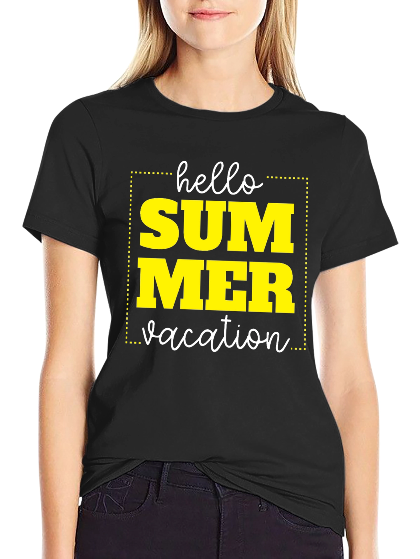 Hello Summer Vacation Graphic T-Shirt