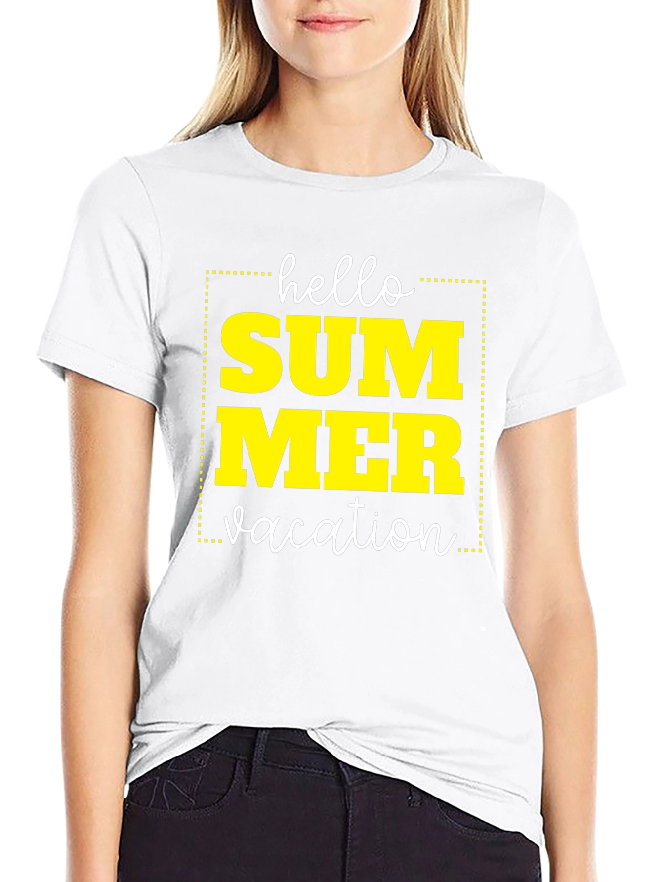 Hello Summer Vacation Graphic T-Shirt
