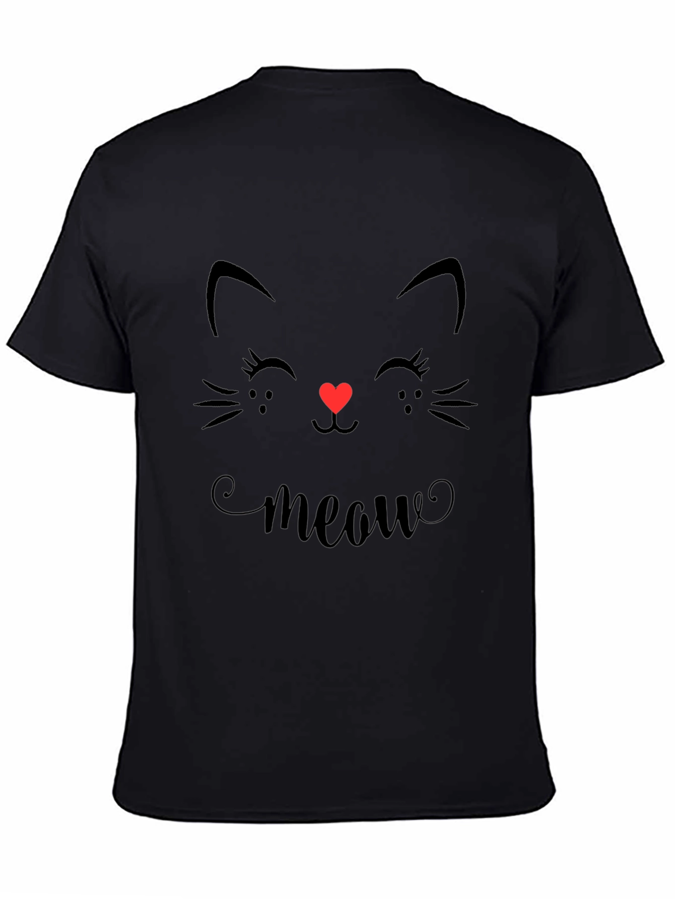 Cute Cat Face T-Shirt - Meow Graphic Tee