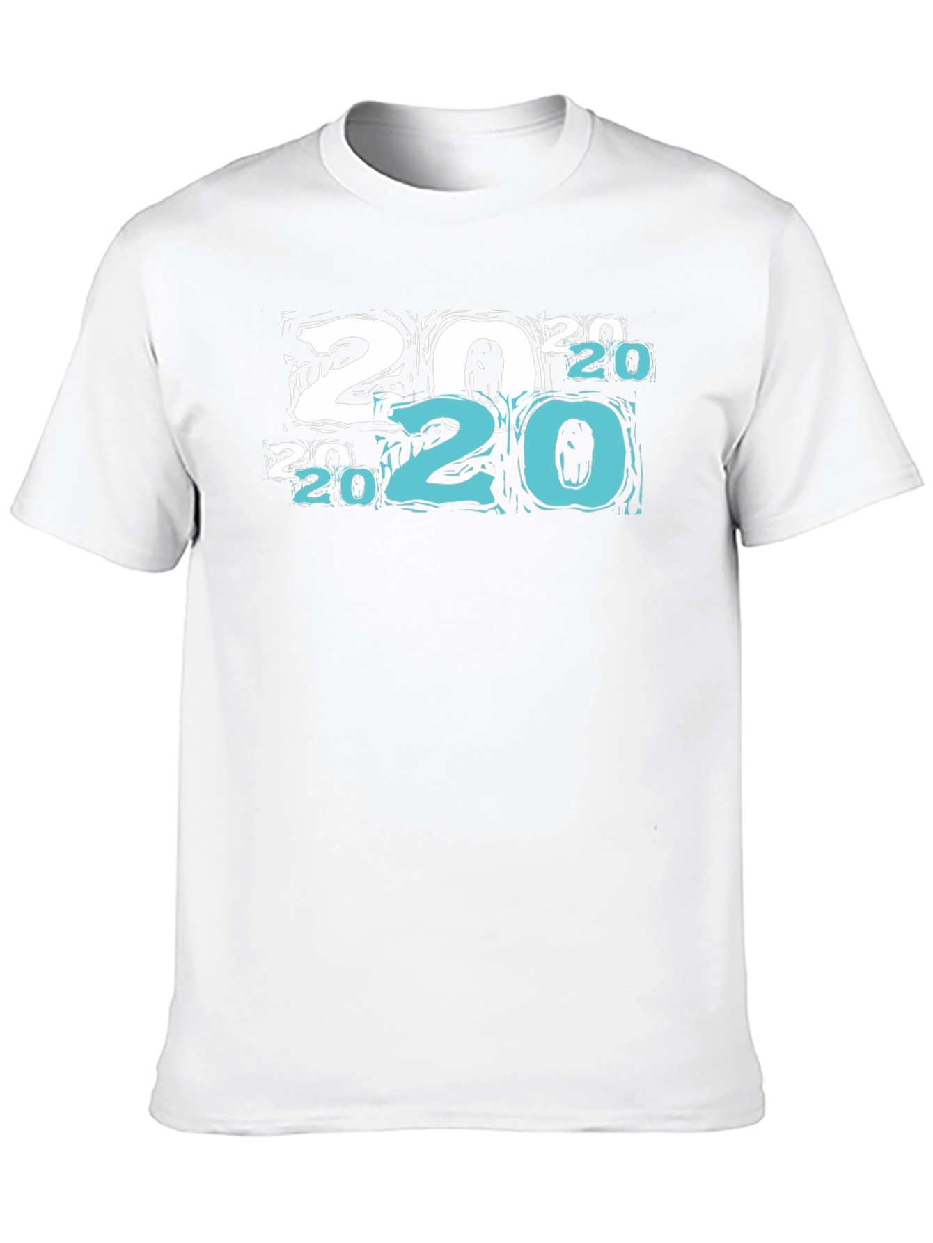 Modern 2020 Graphic Print Black T-Shirt