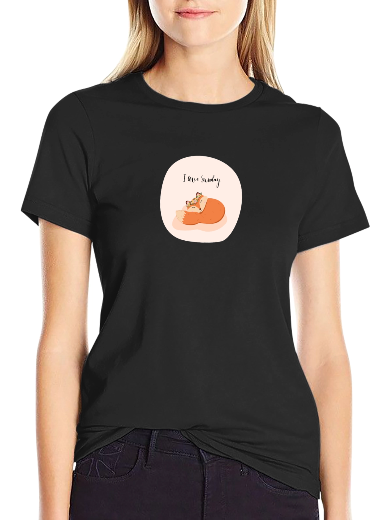 Cute I Love Sunday Fox T-Shirt