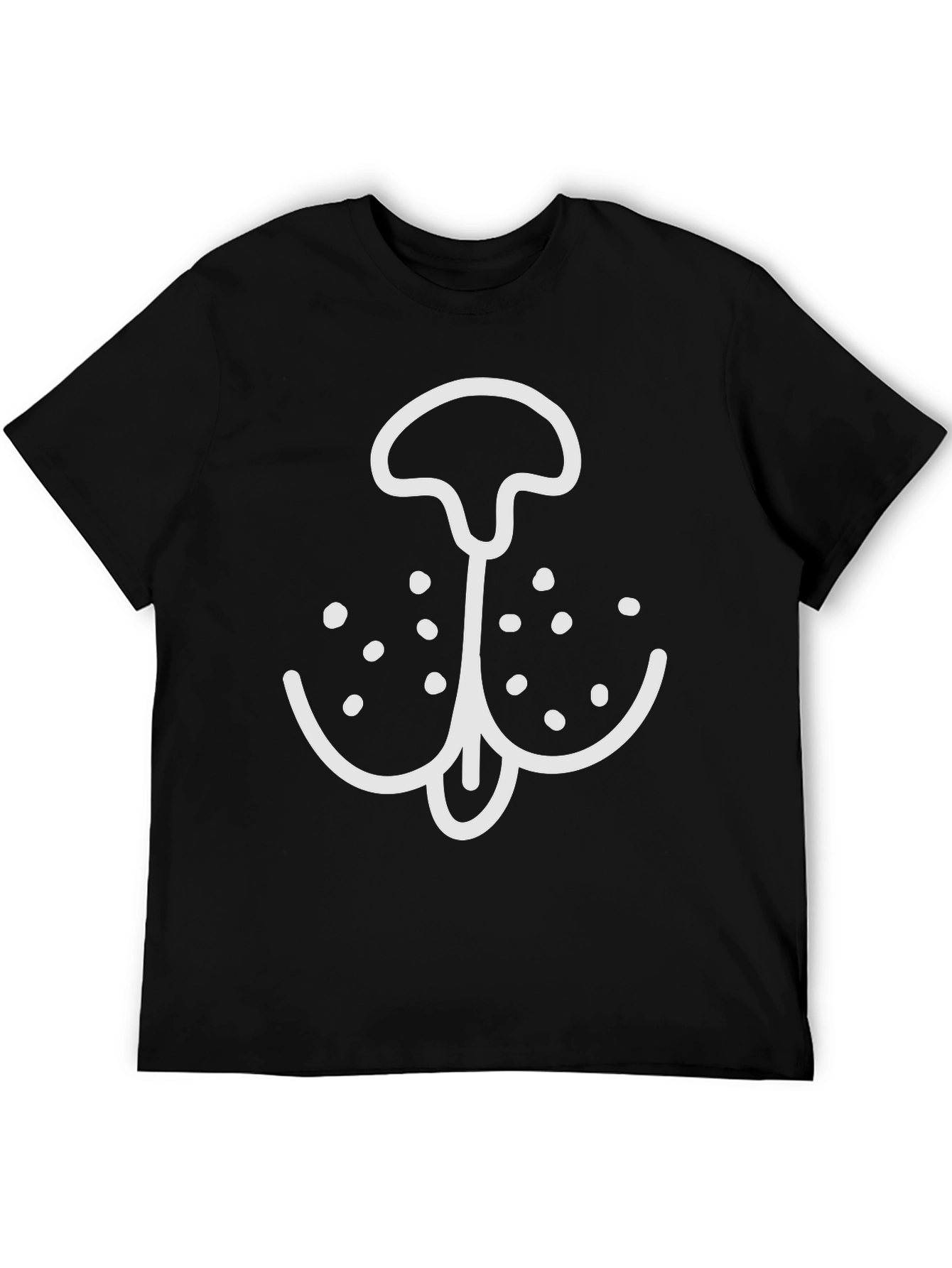 Dog Nose Graphic Tee - Black Cotton T-Shirt