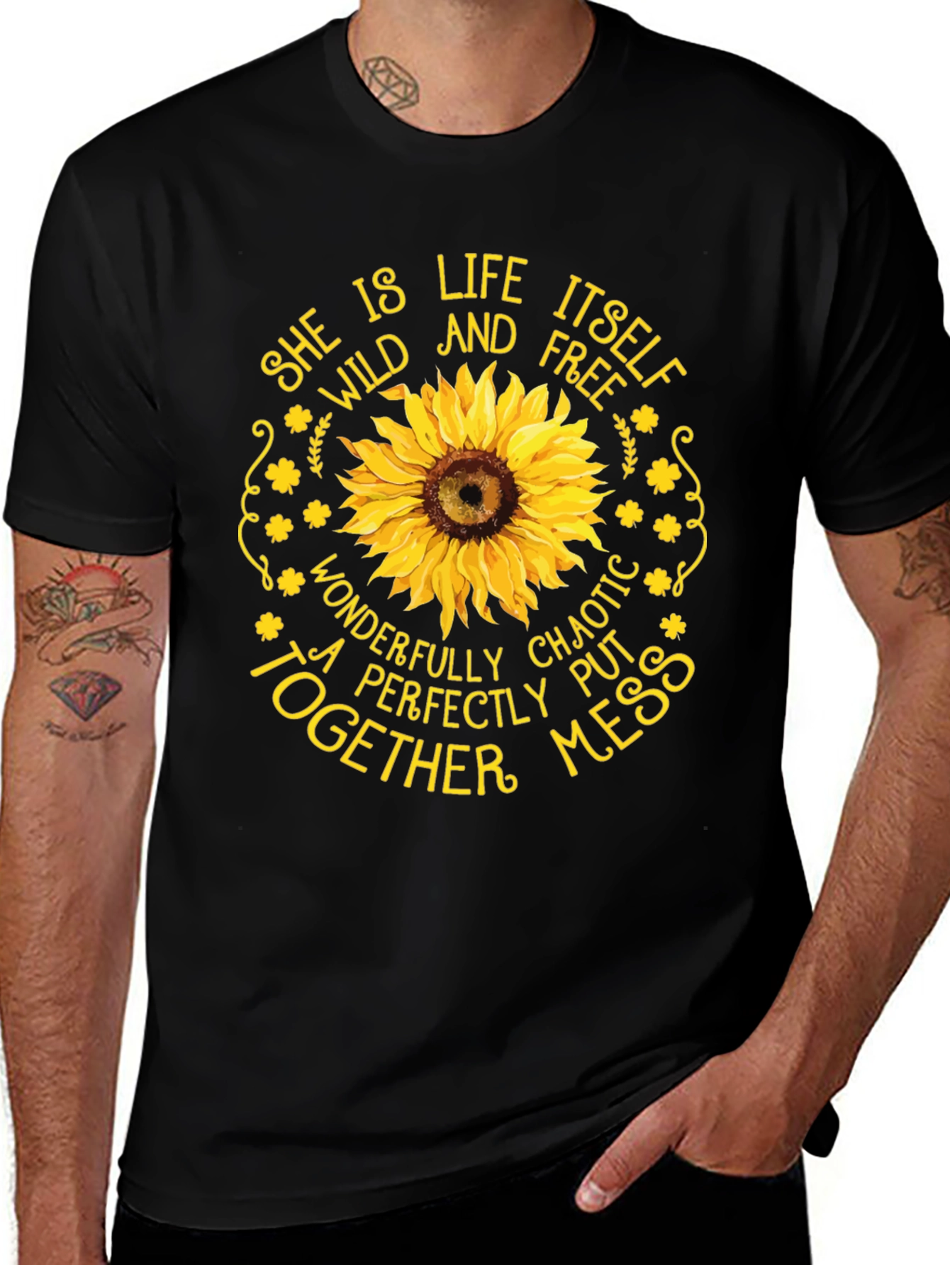 She is Life Sunflower Graphic T-Shirt