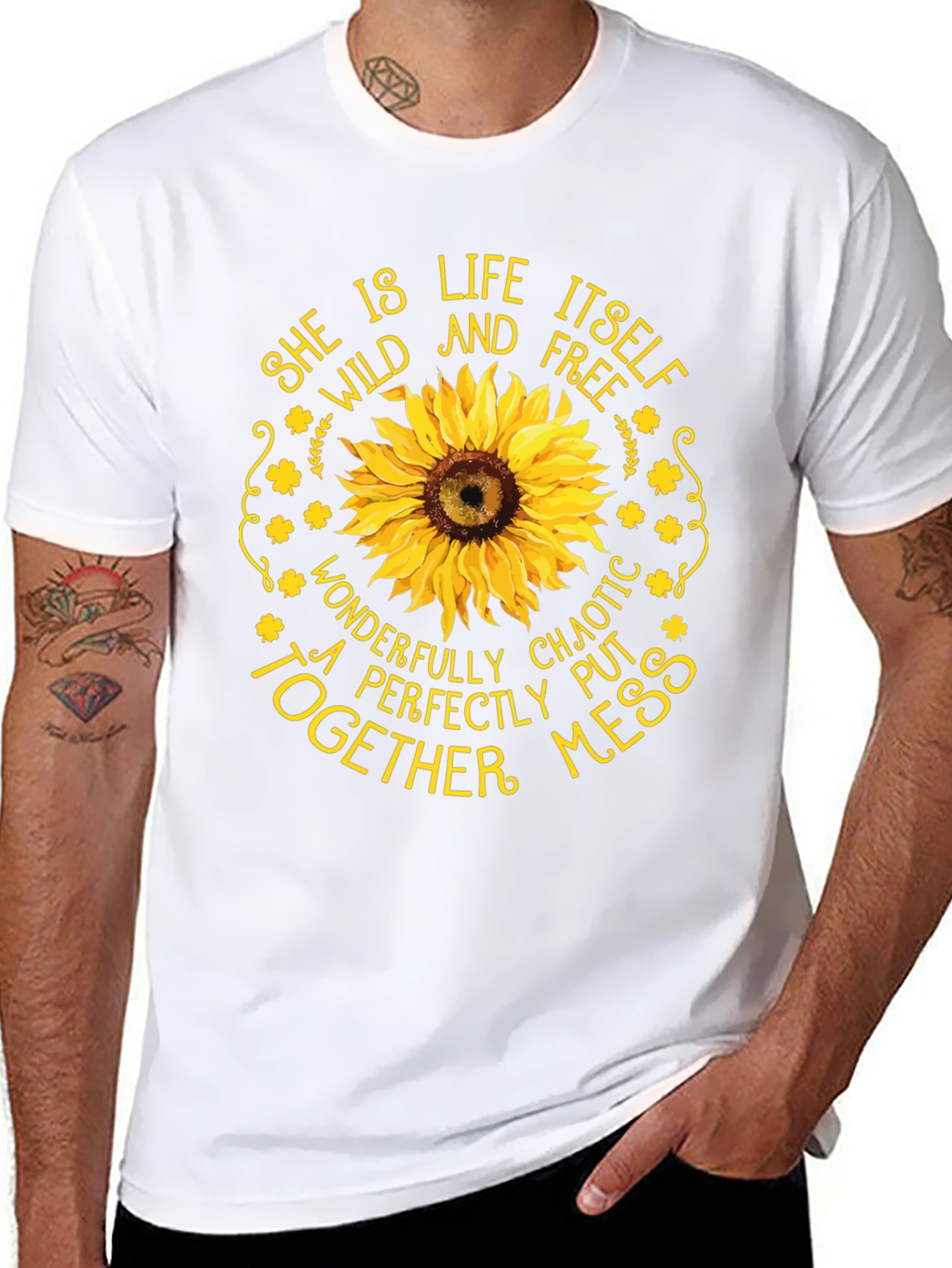 She is Life Sunflower Graphic T-Shirt