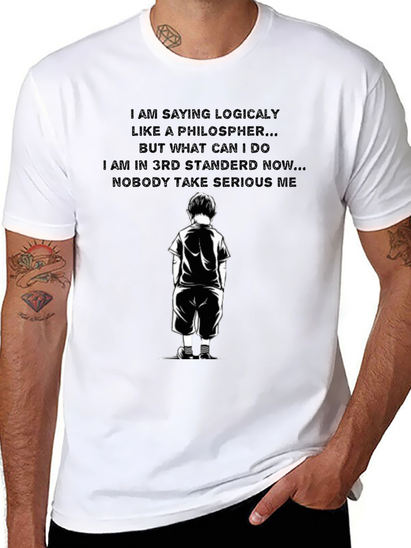 Philosopher Kid Black T-Shirt