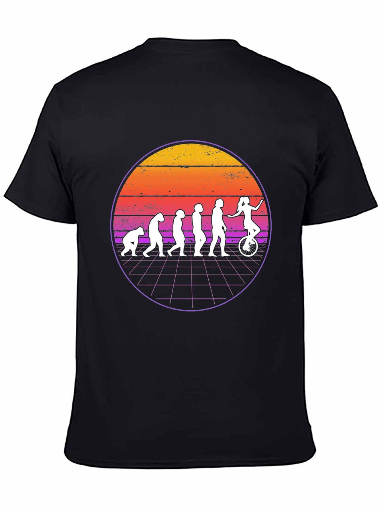 Evolution Unicycle T-Shirt - Retro Style