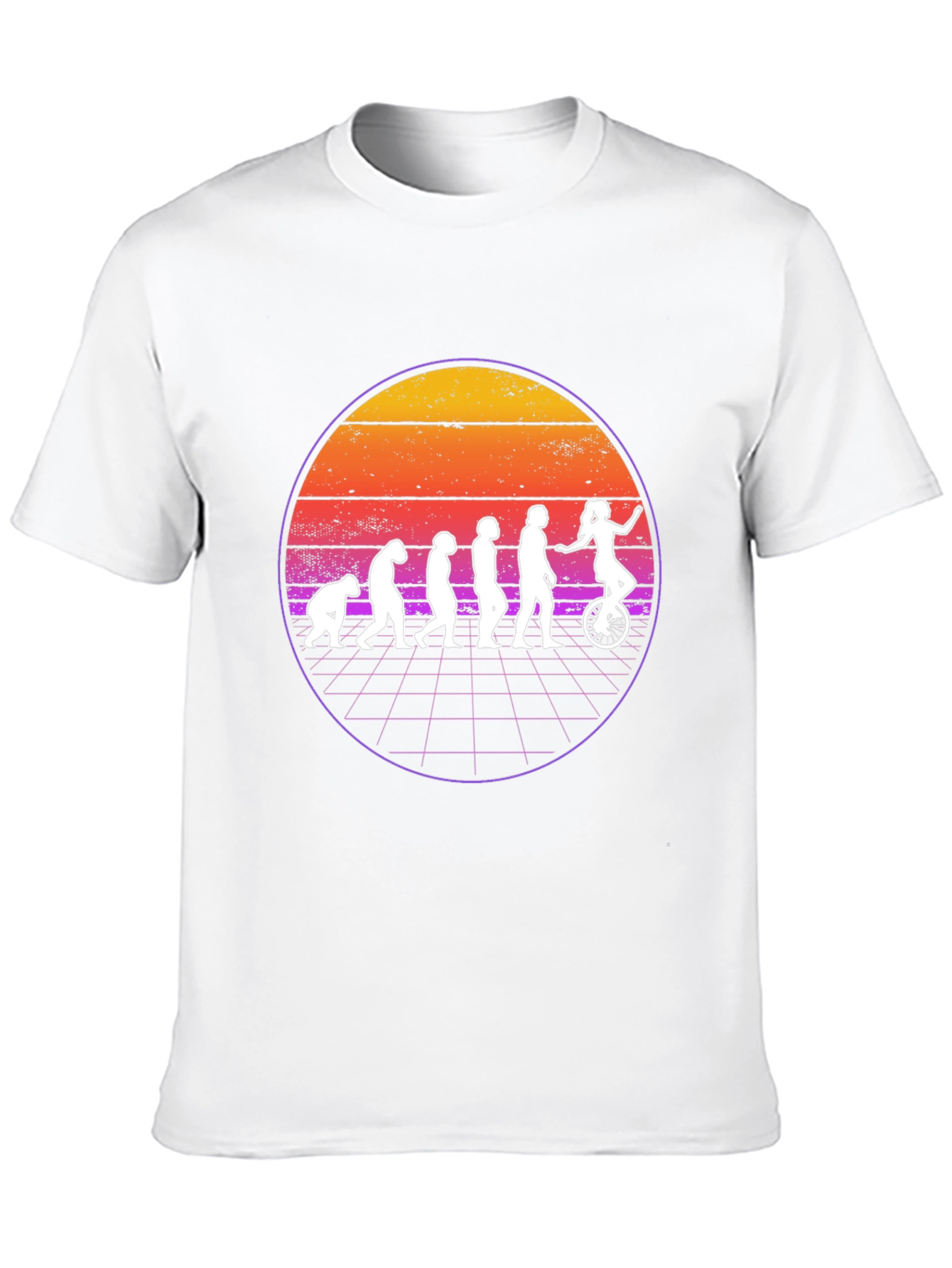 Evolution Unicycle T-Shirt - Retro Style