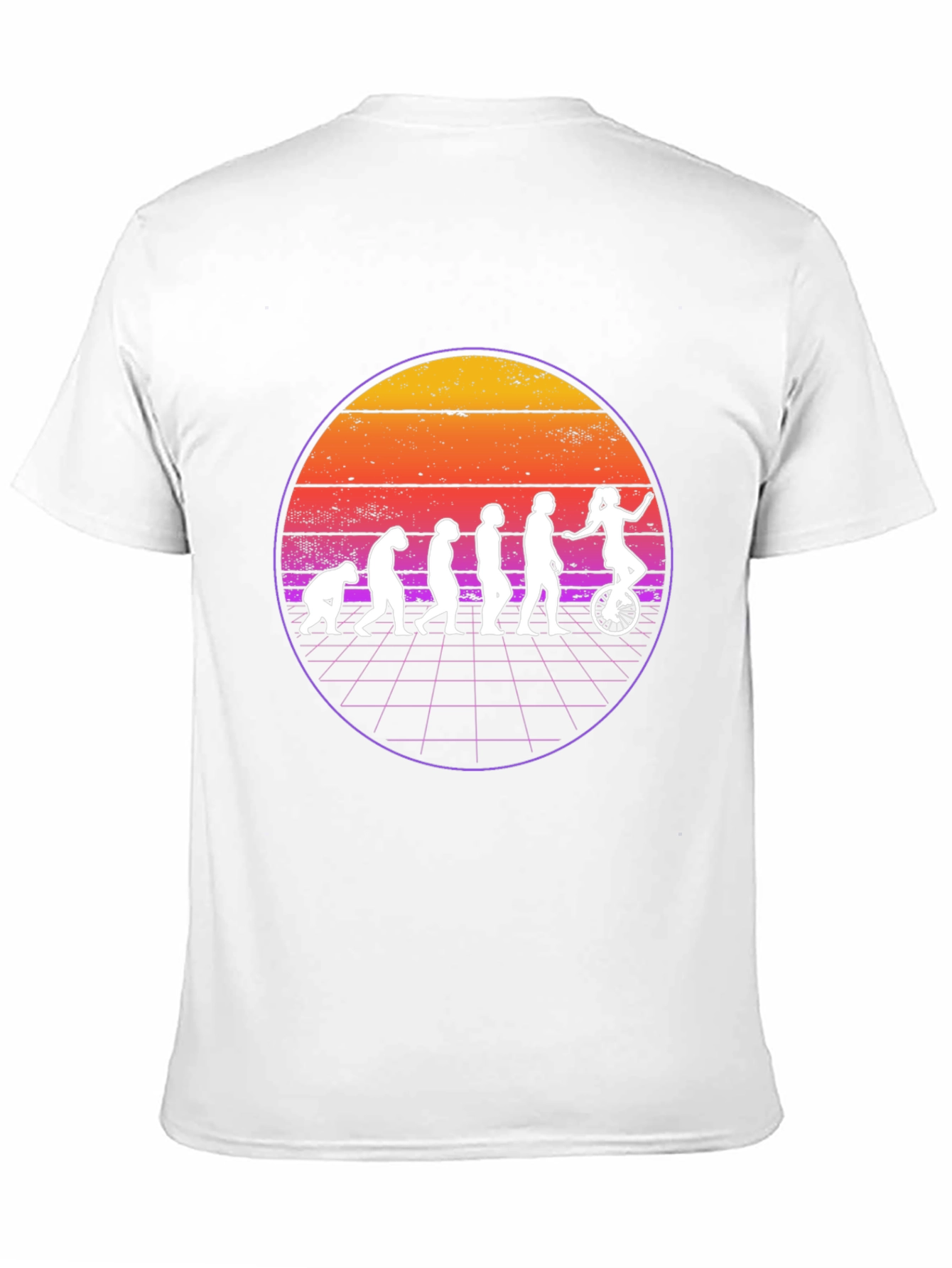 Evolution Unicycle T-Shirt - Retro Style