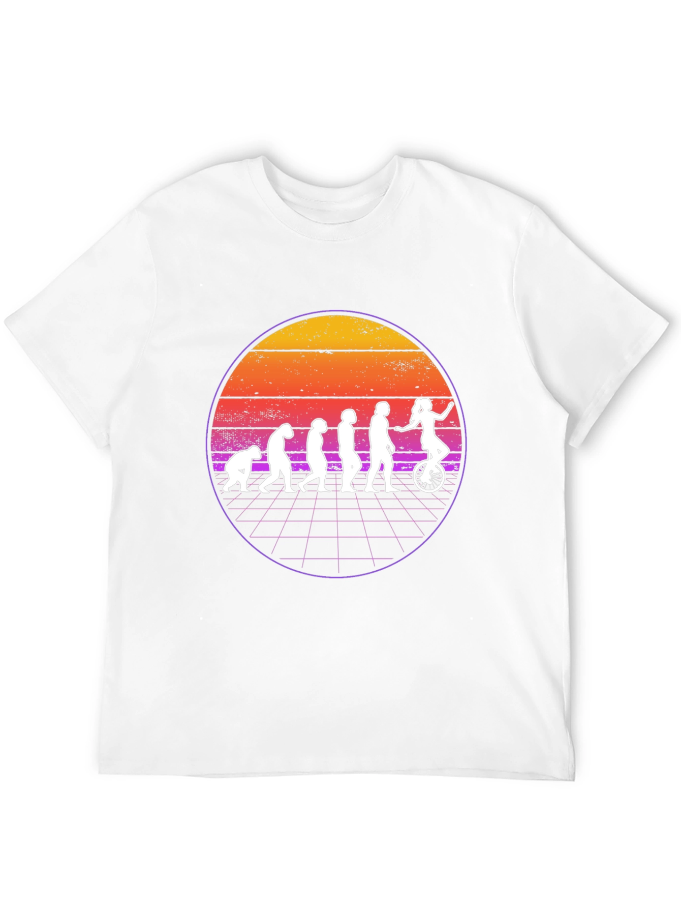 Evolution Unicycle T-Shirt - Retro Style