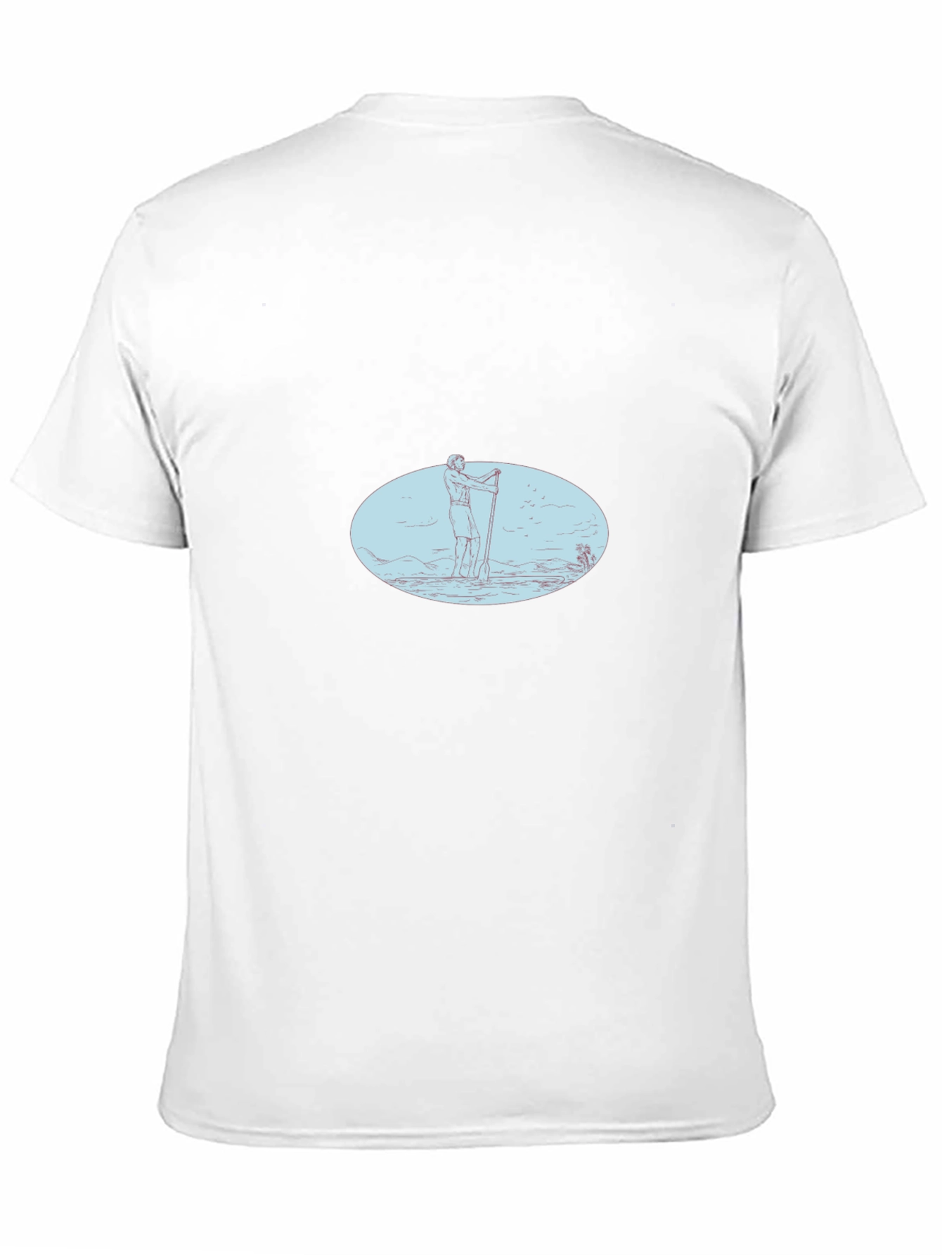 Mens Black Graphic Tee - Stand Up Paddle Design