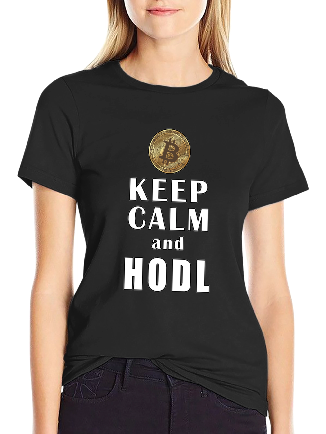 Keep Calm and HODL Bitcoin Crypto T-Shirt