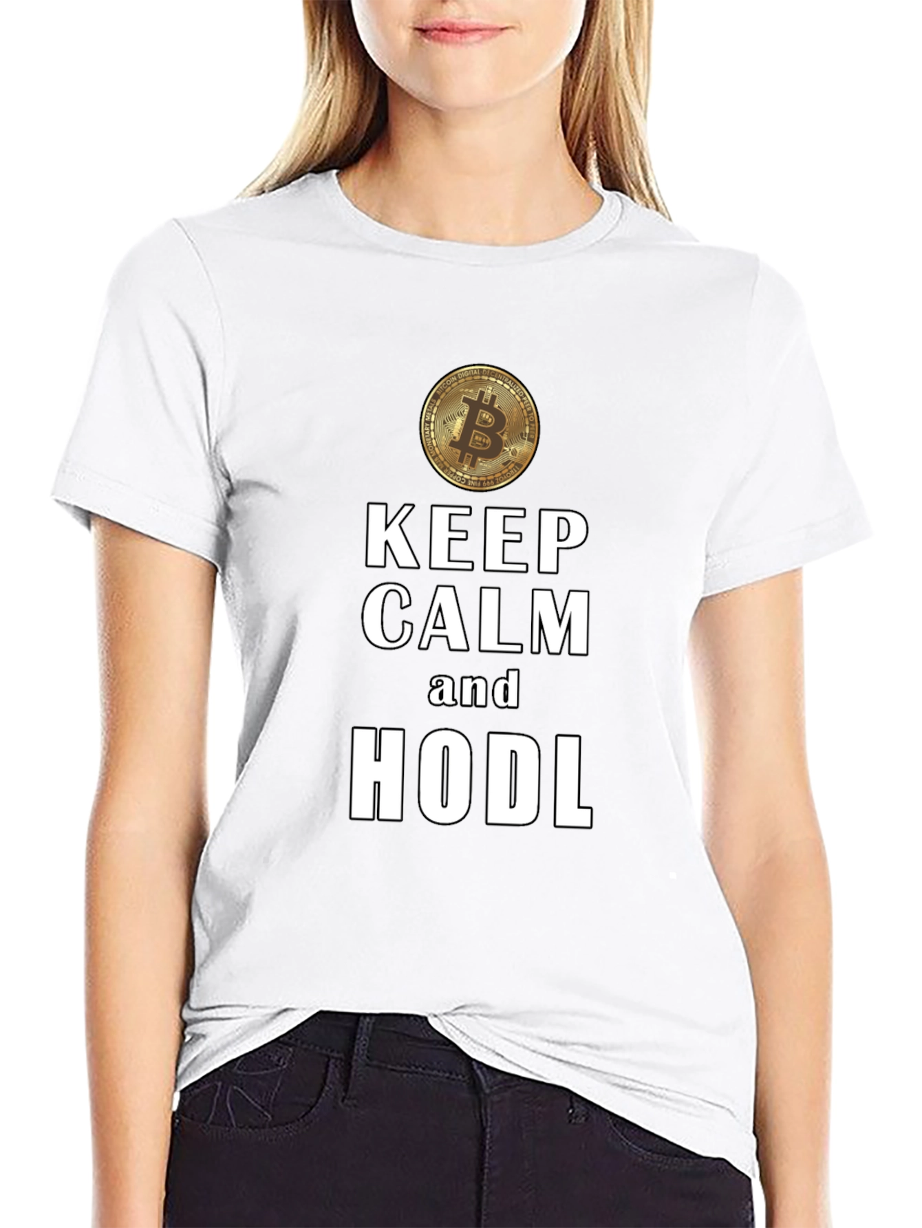 Keep Calm and HODL Bitcoin Crypto T-Shirt