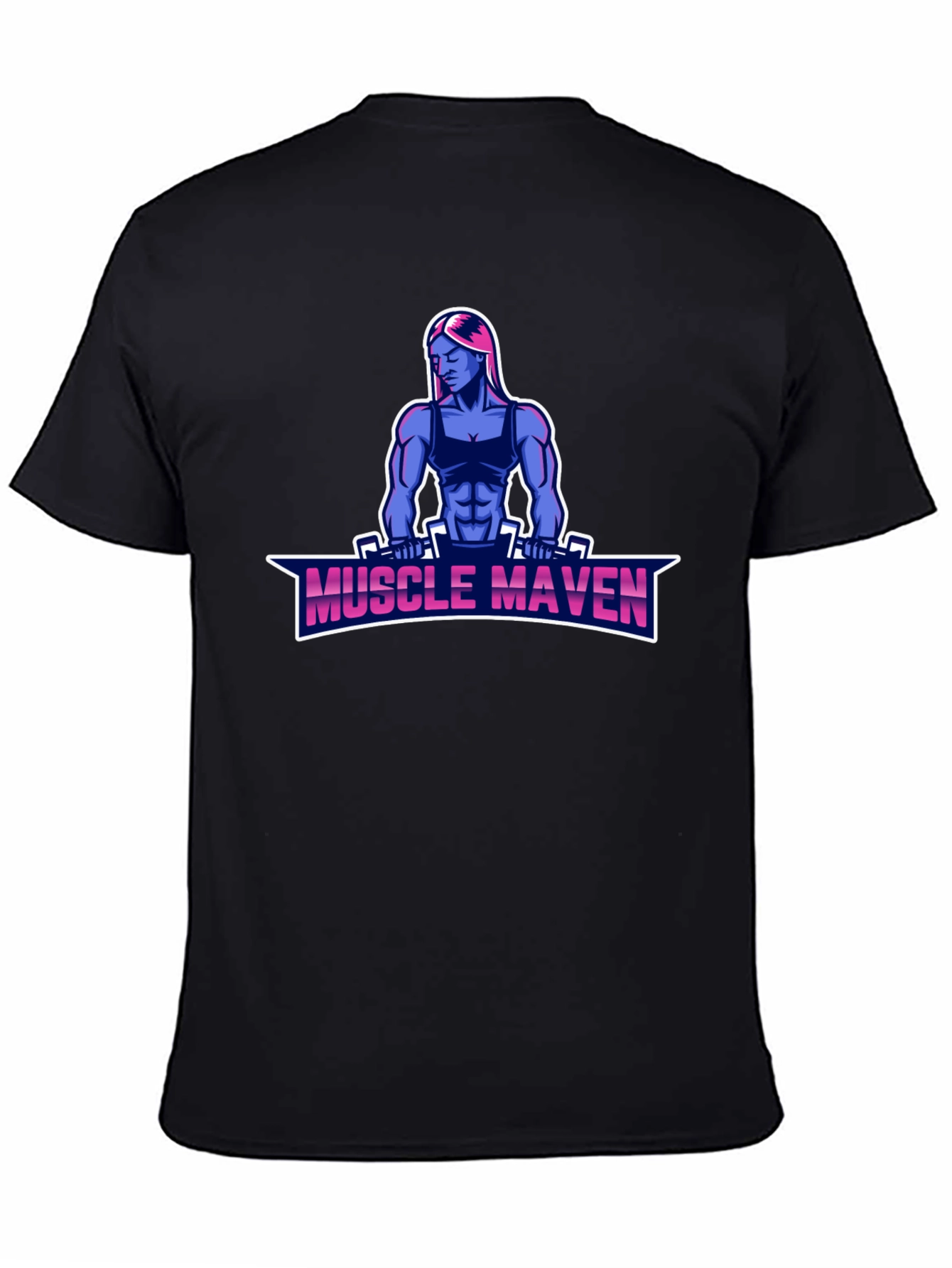 Muscle Maven Black T-Shirt - Fitness Graphic Tee