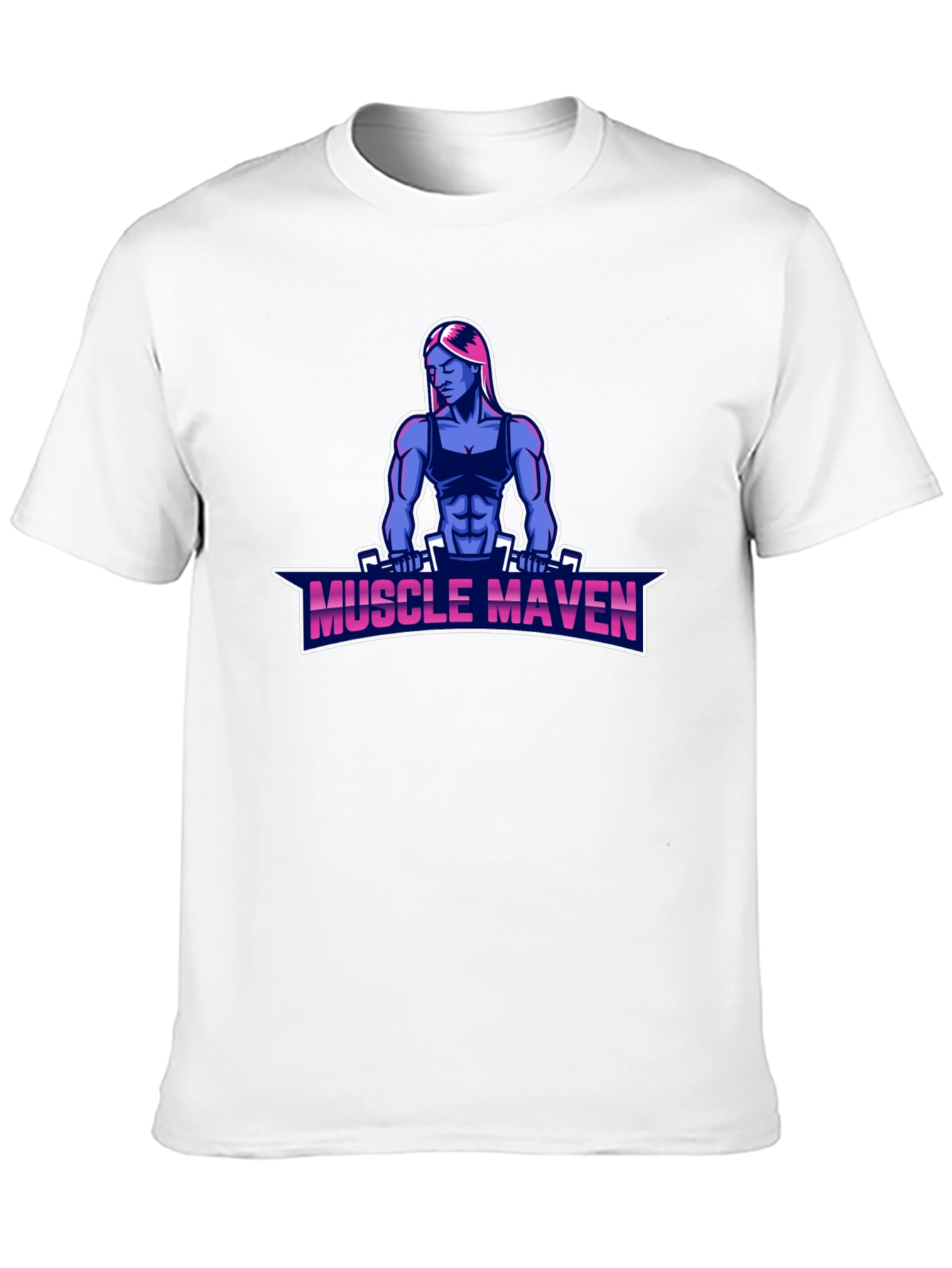 Muscle Maven Black T-Shirt - Fitness Graphic Tee