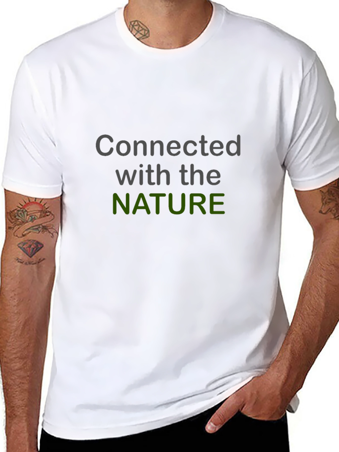 Connected with Nature Graphic Tee - Black