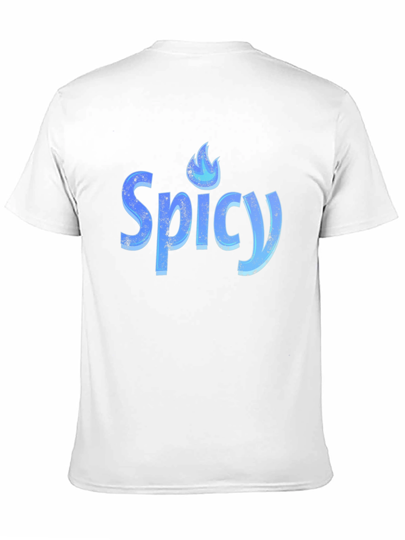 Spicy Graphic Tee - Cool Blue Flame Design