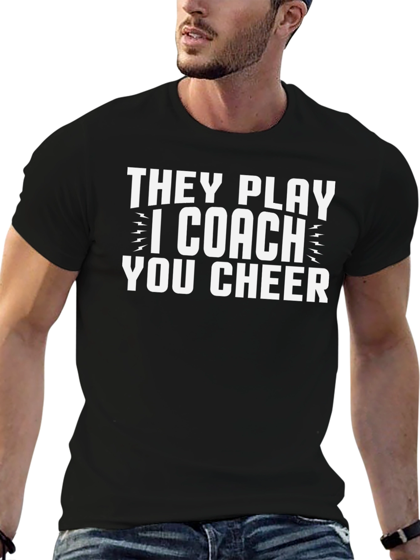 Coach Tee: They Play I Coach You Cheer!