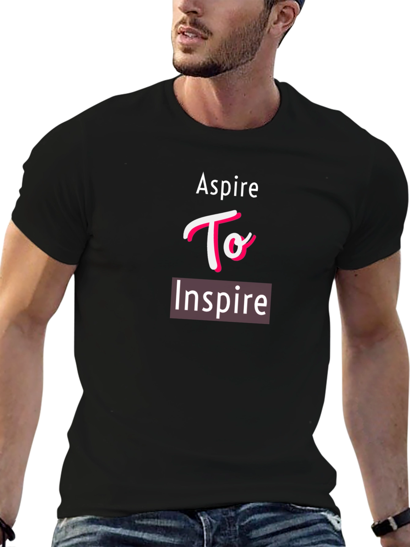 Aspire To Inspire Black Graphic Tee
