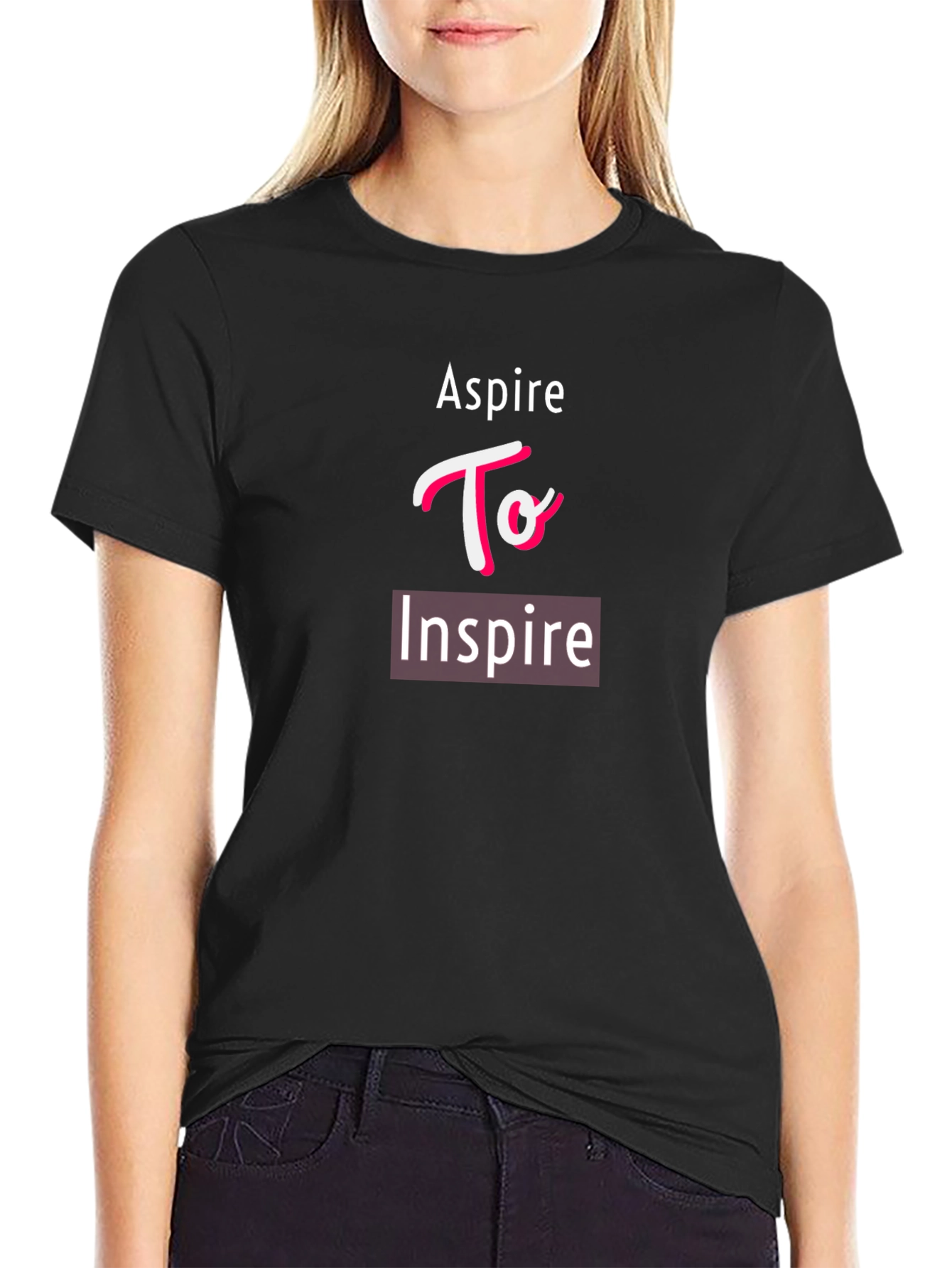 Aspire To Inspire Black Graphic Tee