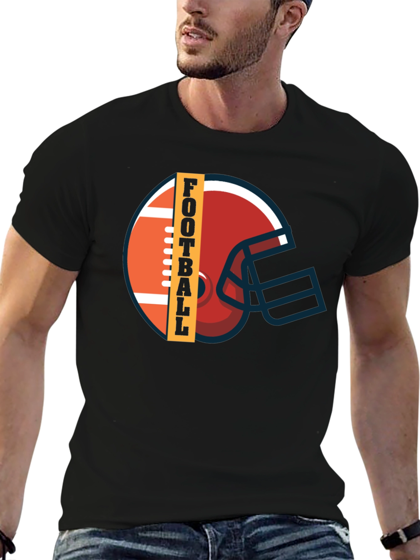 Football Helmet Graphic Tee