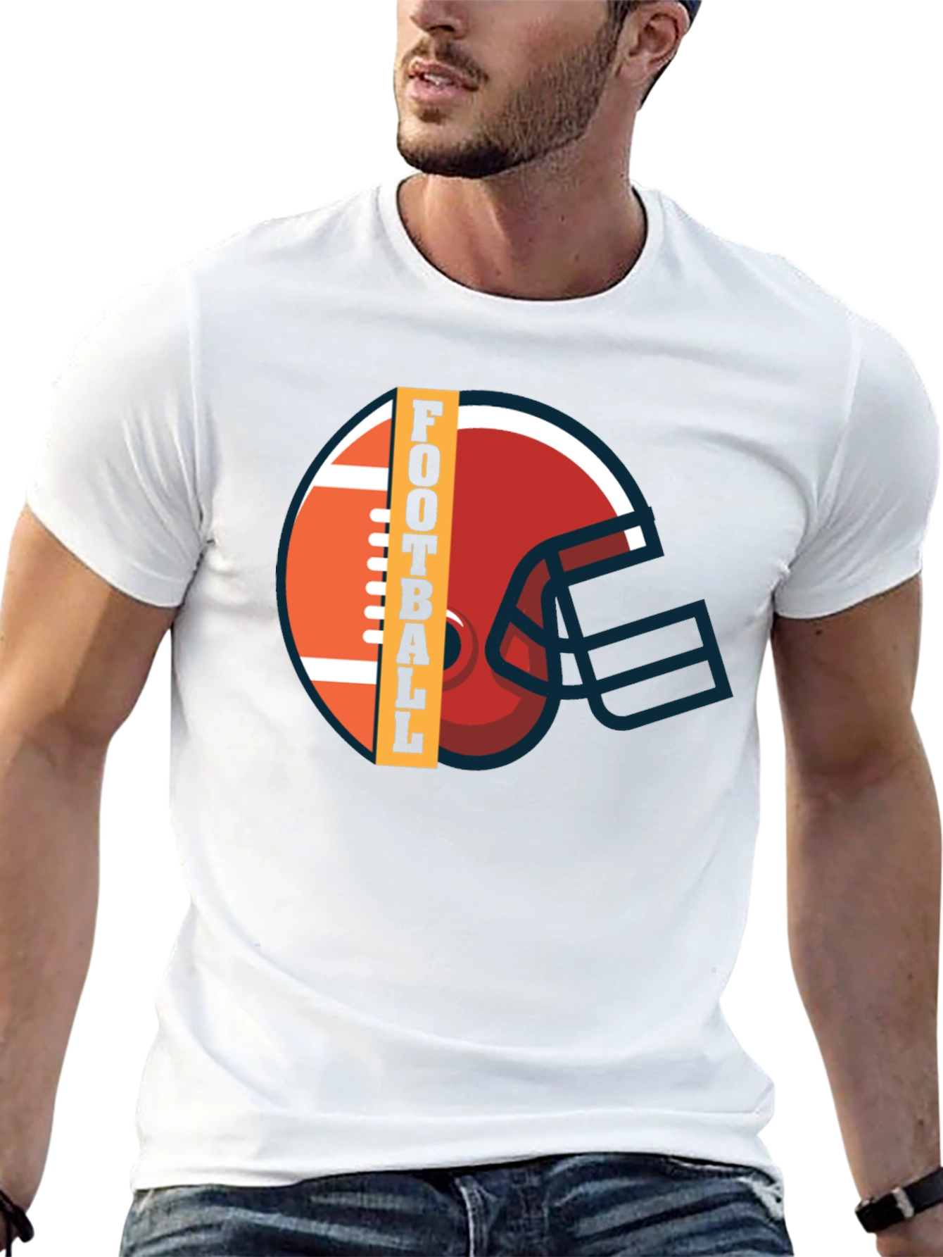 Football Helmet Graphic Tee