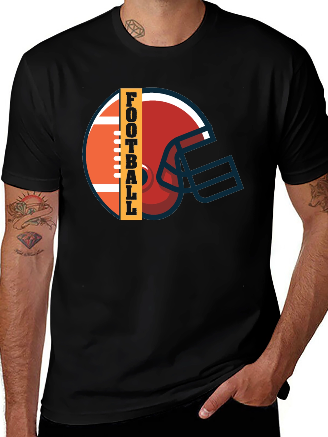 Football Helmet Graphic Tee